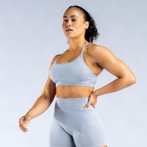 DFYNE Dynamic Backless Sport BH Damen Hellgrau | 861AGSJHW