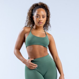 DFYNE Dynamic Twist Back Sport BH Damen Grün | 693PLUWEI