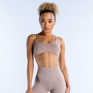DFYNE Dynamic Twist Back Sport BH Damen Beige | 136CRKTJI
