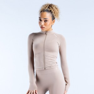 DFYNE Dynamic Zippy Jacken Damen Beige | 752USTJYL