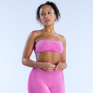 DFYNE Ignite Bandeau Sport BH Damen Rosa | 753FMCTRE