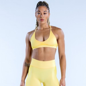 DFYNE Ignite Cross Back Sport BH Damen Zitrone | 264CJSZLD