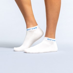 DFYNE Revive Ankle Socken Damen Weiß Blau | 372QVJTFH