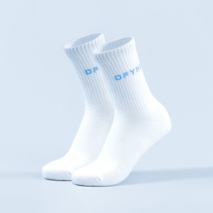 DFYNE Revive Crew Socken Damen Weiß Blau | 465GIRLQV
