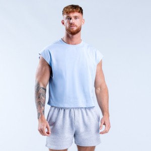 DFYNE Signature Crop Tanktop Herren Blau | 386CXAFVH