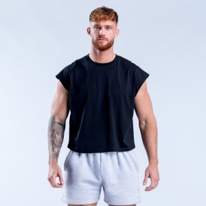 DFYNE Signature Crop Tanktop Herren Schwarz | 173MFTWAQ