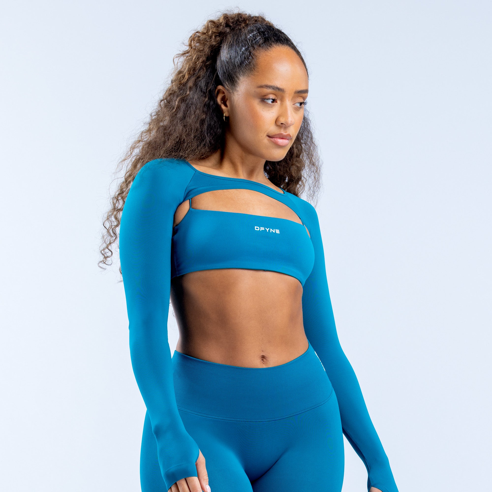 DFYNE Defy Long Sleeve Shrug Damen Blau | 872EHZCXY