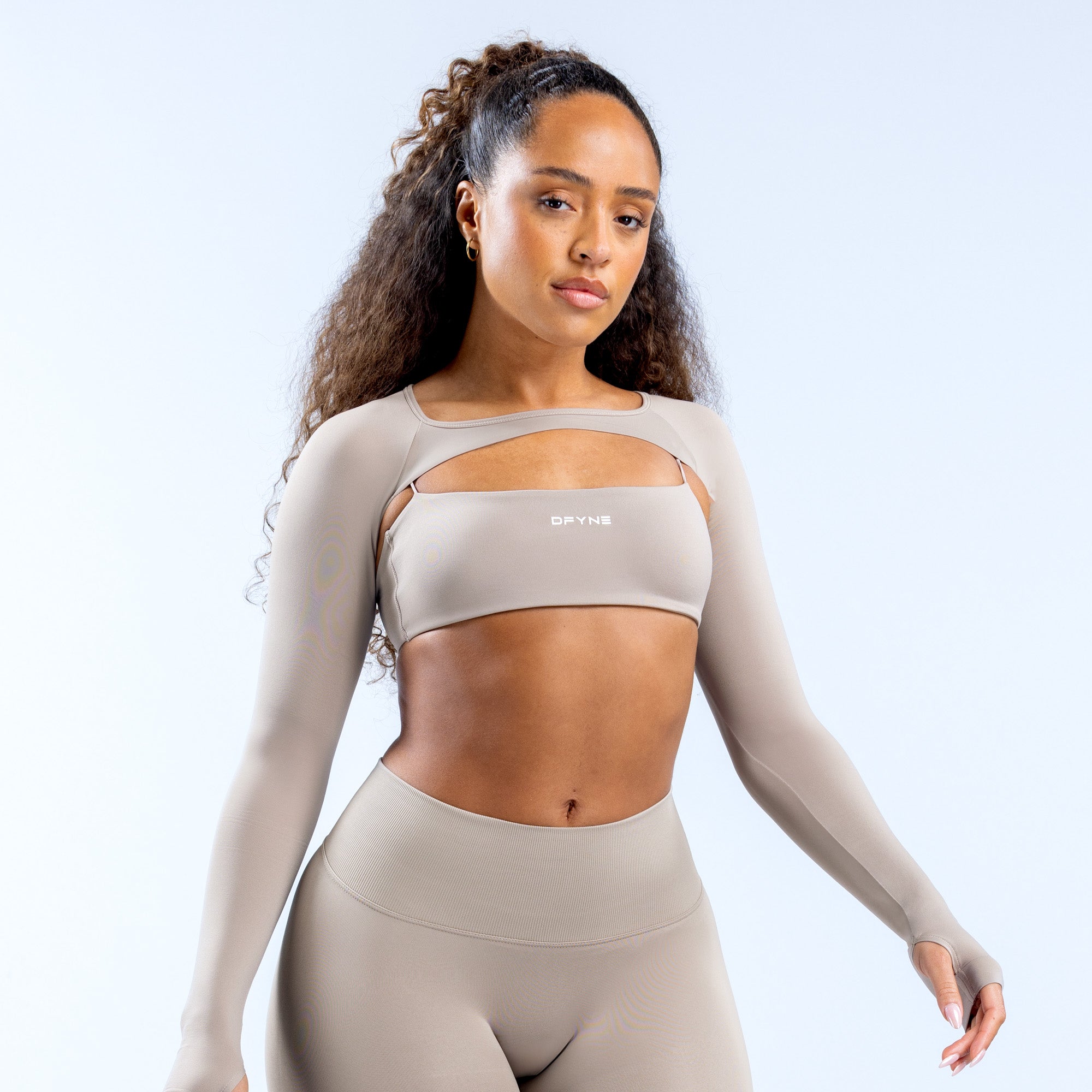 DFYNE Defy Long Sleeve Shrug Damen Grau | 928VKBYLA
