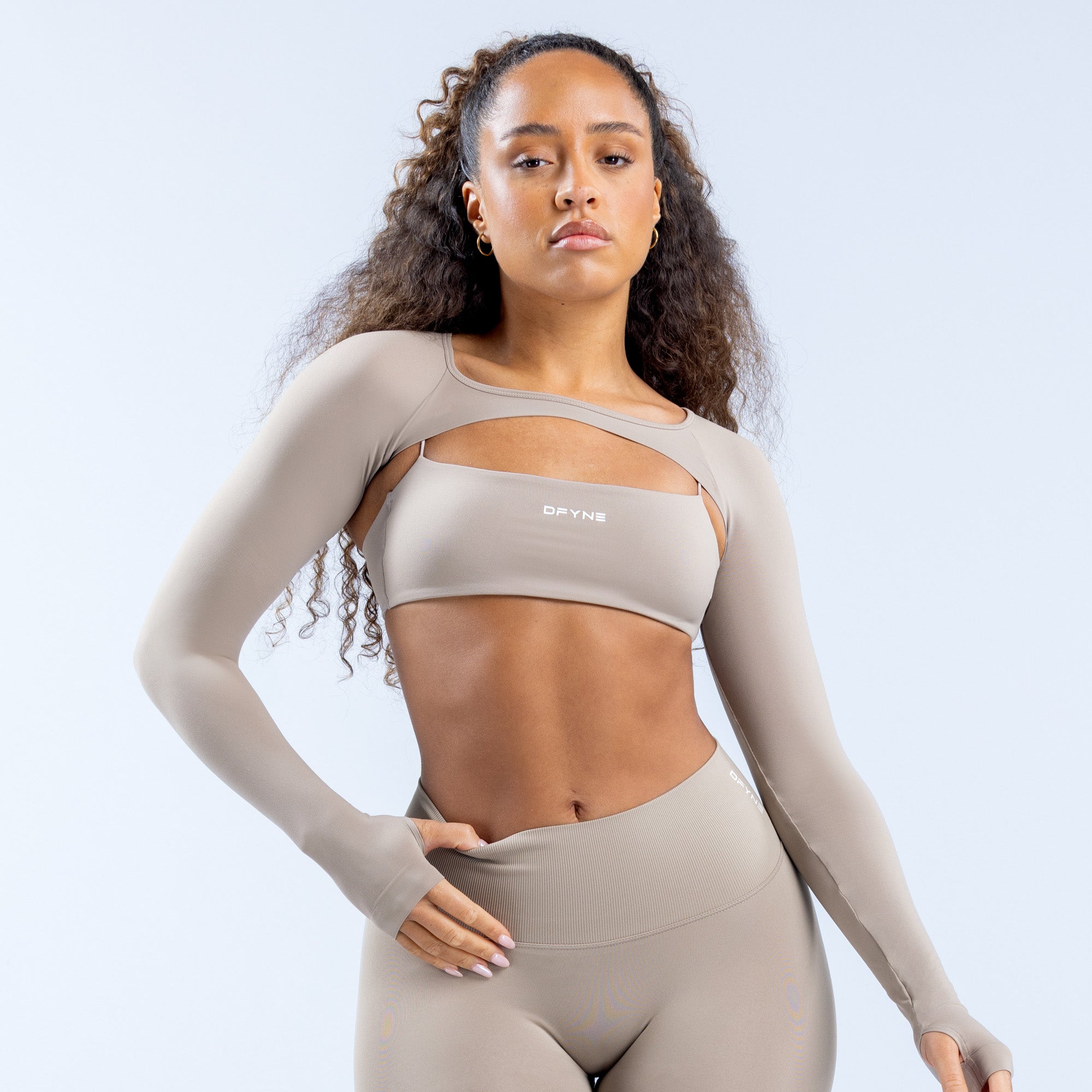 DFYNE Defy Long Sleeve Shrug Damen Grau | 928VKBYLA