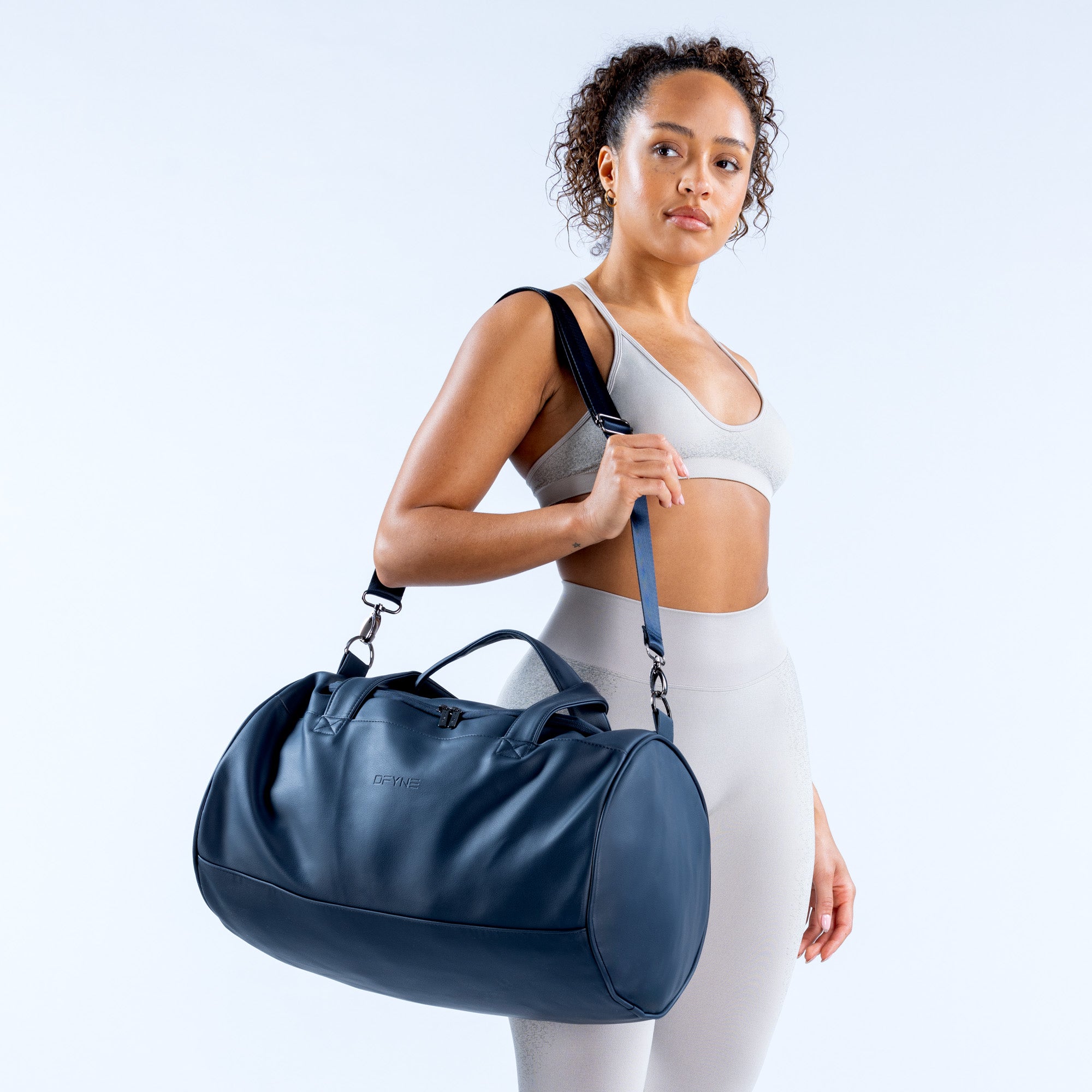 DFYNE Duffle Tasche Damen Grau Blau | 623GDREWC