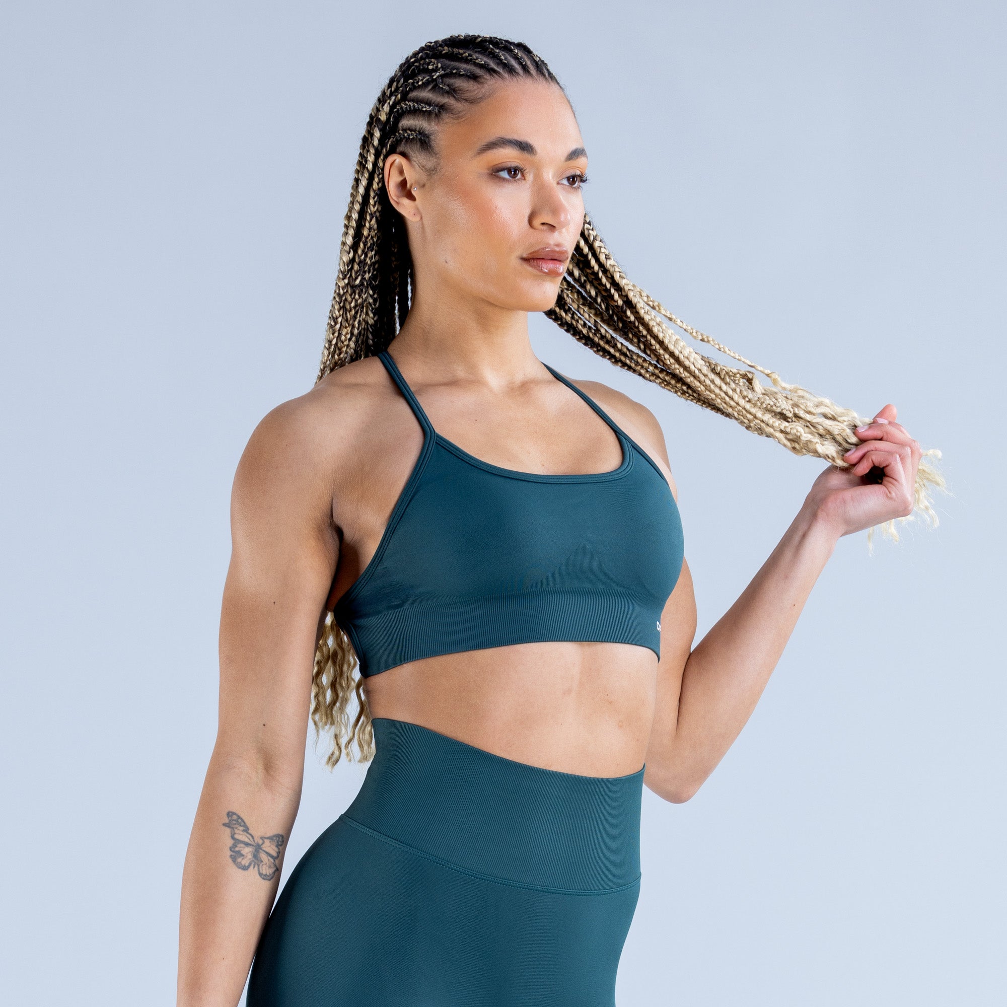 DFYNE Dynamic Backless Sport BH Damen Dunkeltürkis Grün | 739TZLINB