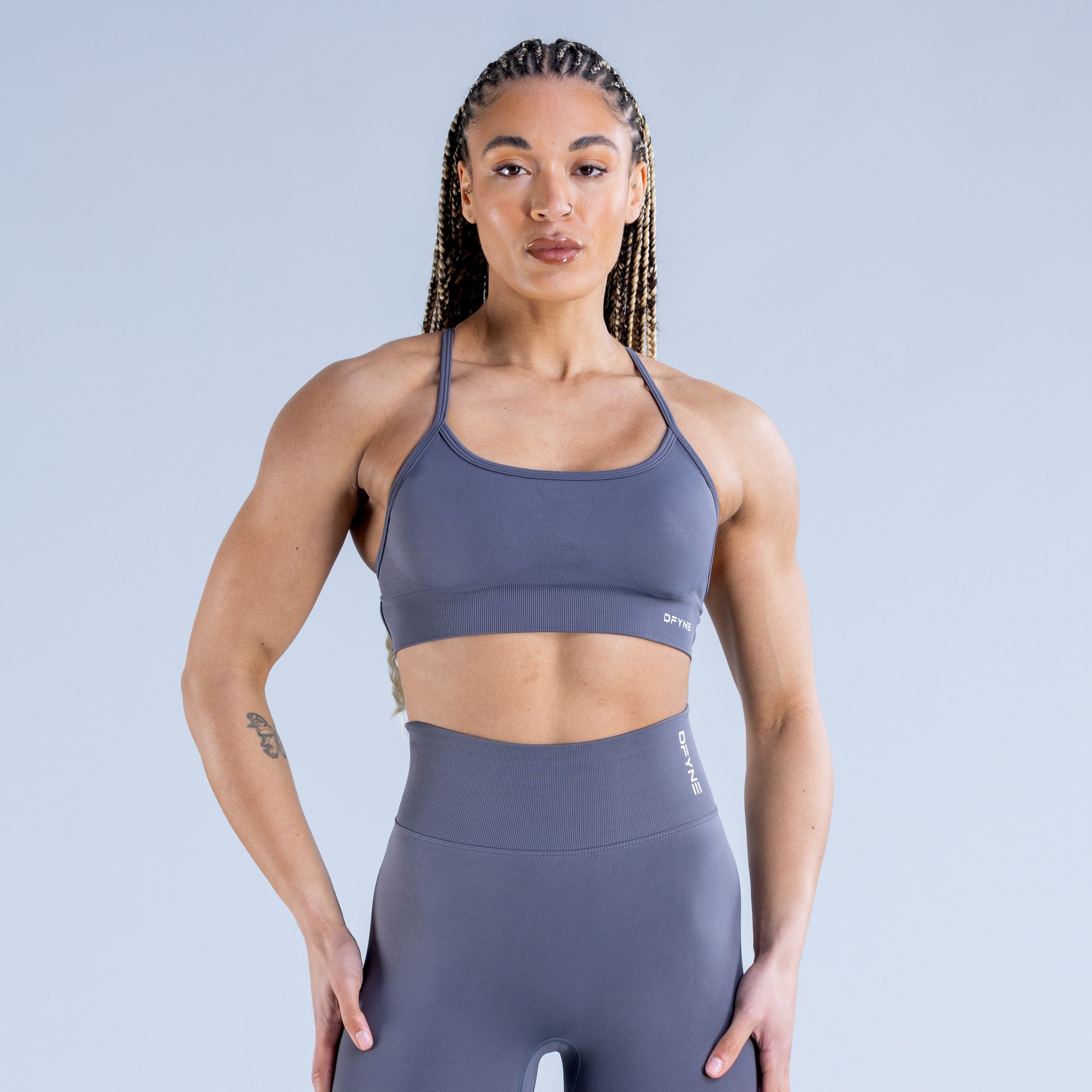 DFYNE Dynamic Backless Sport BH Damen Dunkelgrau | 510BJVPMO