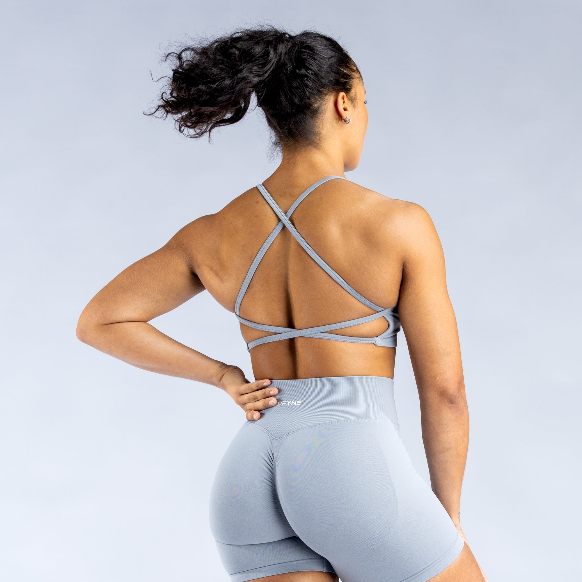 DFYNE Dynamic Backless Sport BH Damen Hellgrau | 861AGSJHW