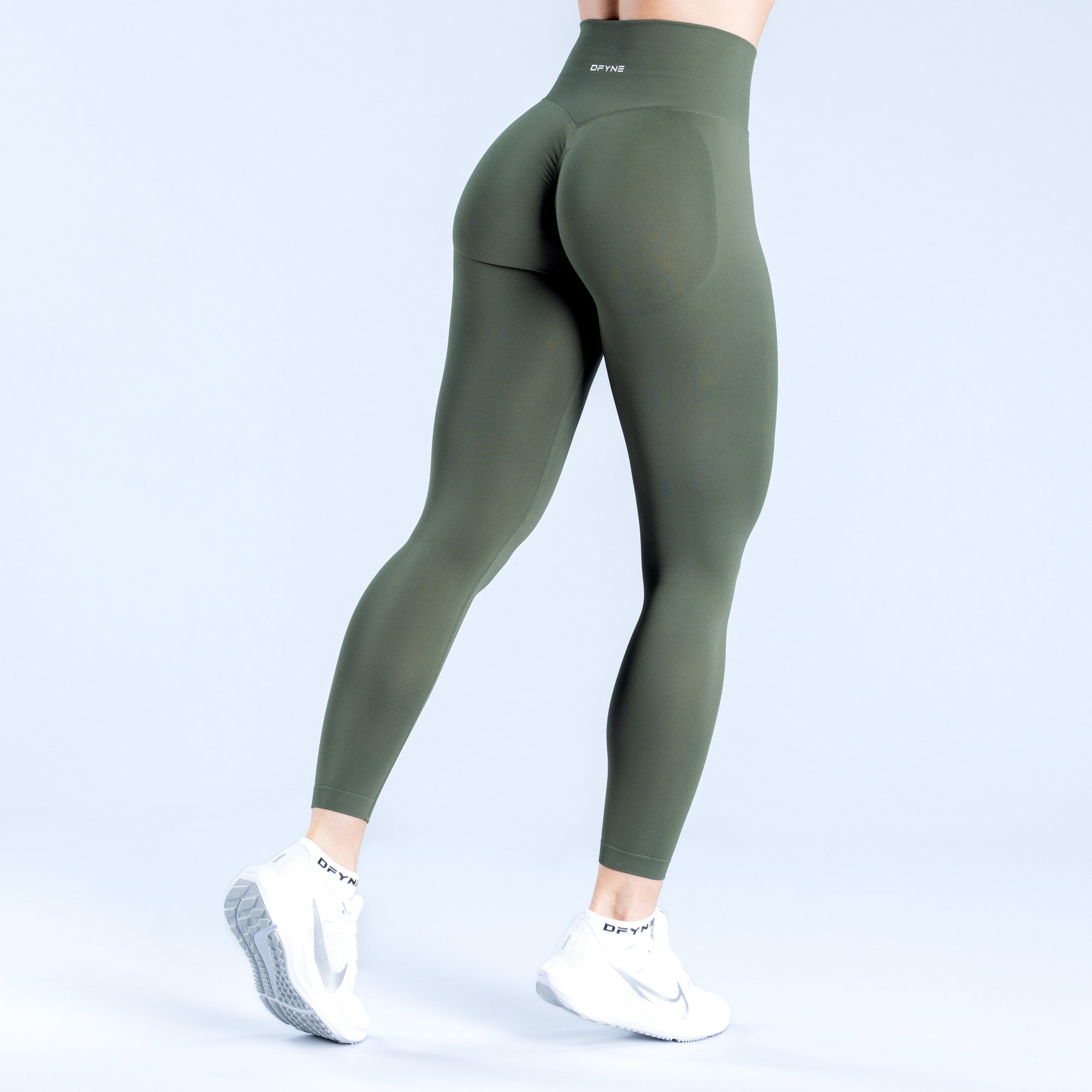 DFYNE Dynamic Leggings Damen Olivgrün | 187GBVYOM