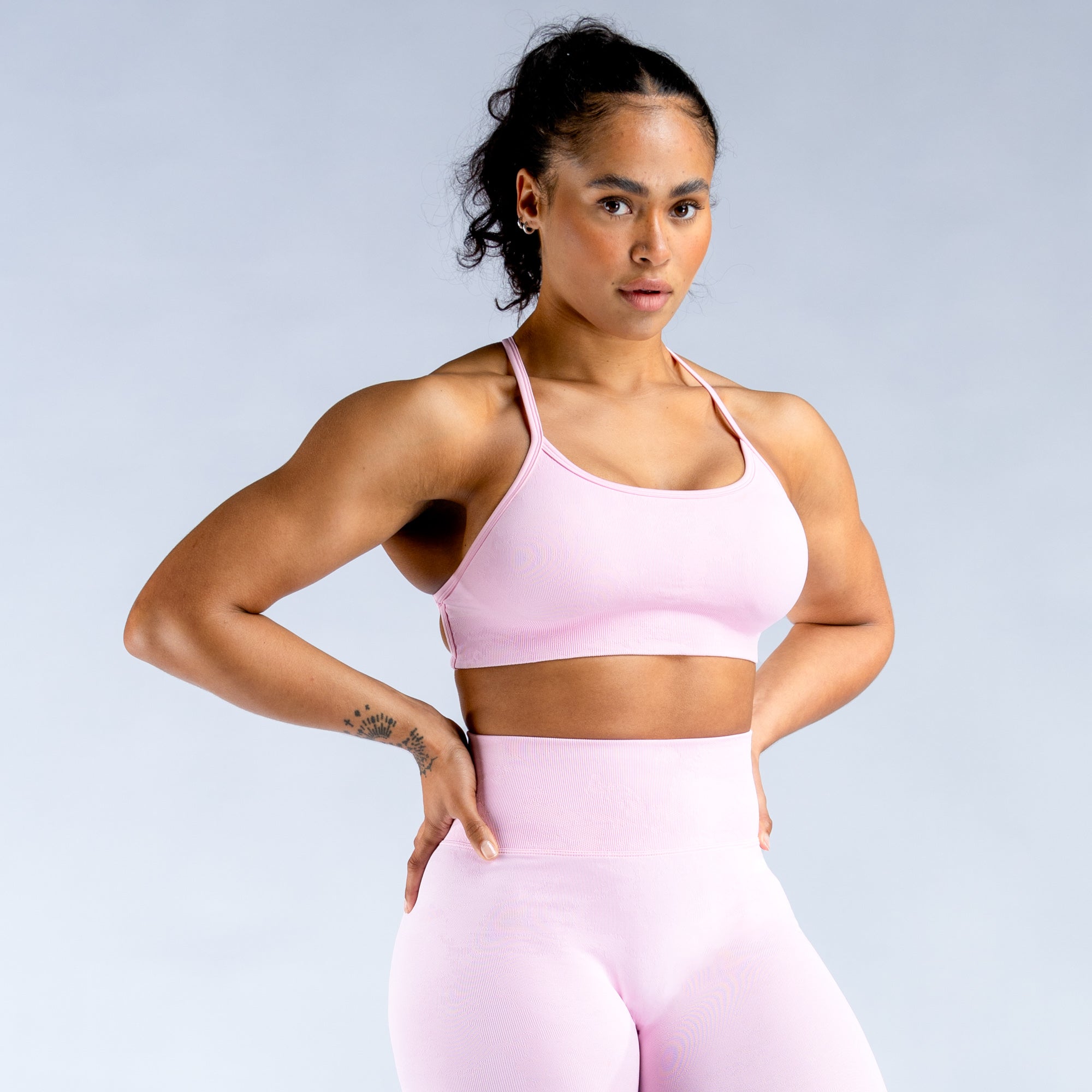 DFYNE Dynamic Mist Backless Sport BH Damen Hellrosa Rosa Weiß | 052VTBZEY