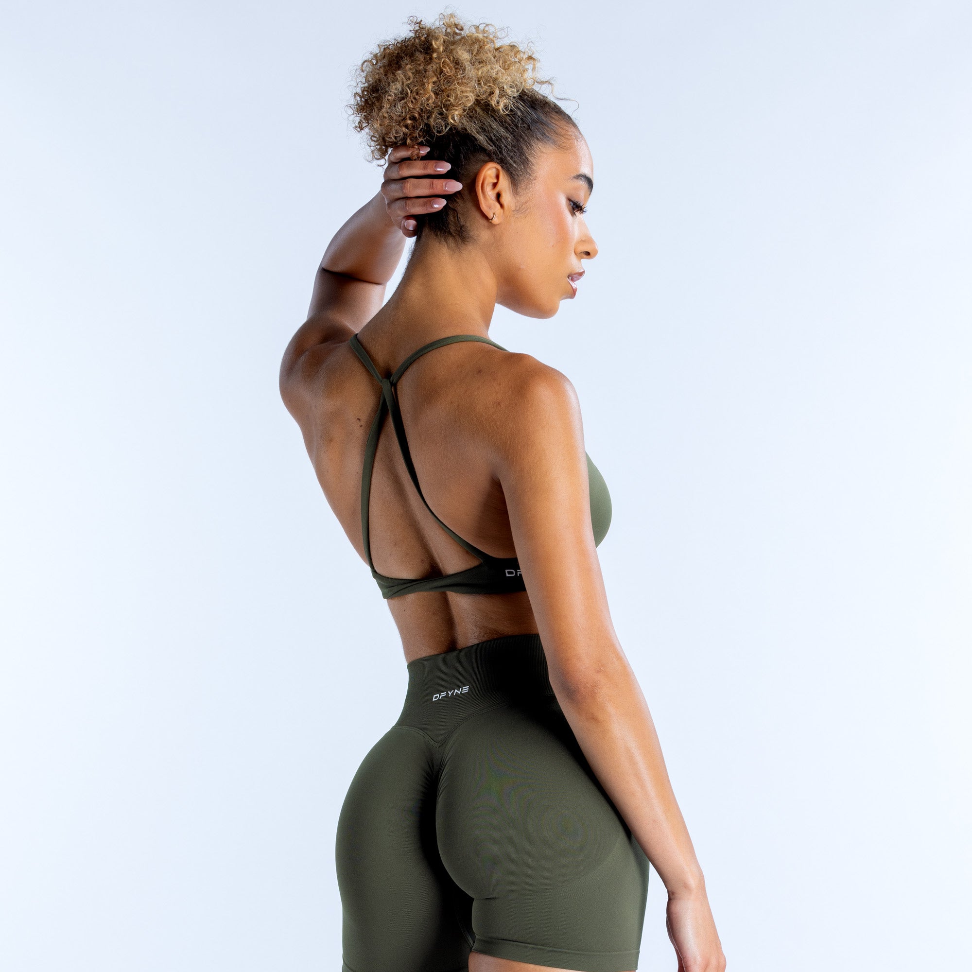 DFYNE Dynamic Twist Back Sport BH Damen Olivgrün | 416IPHKMW