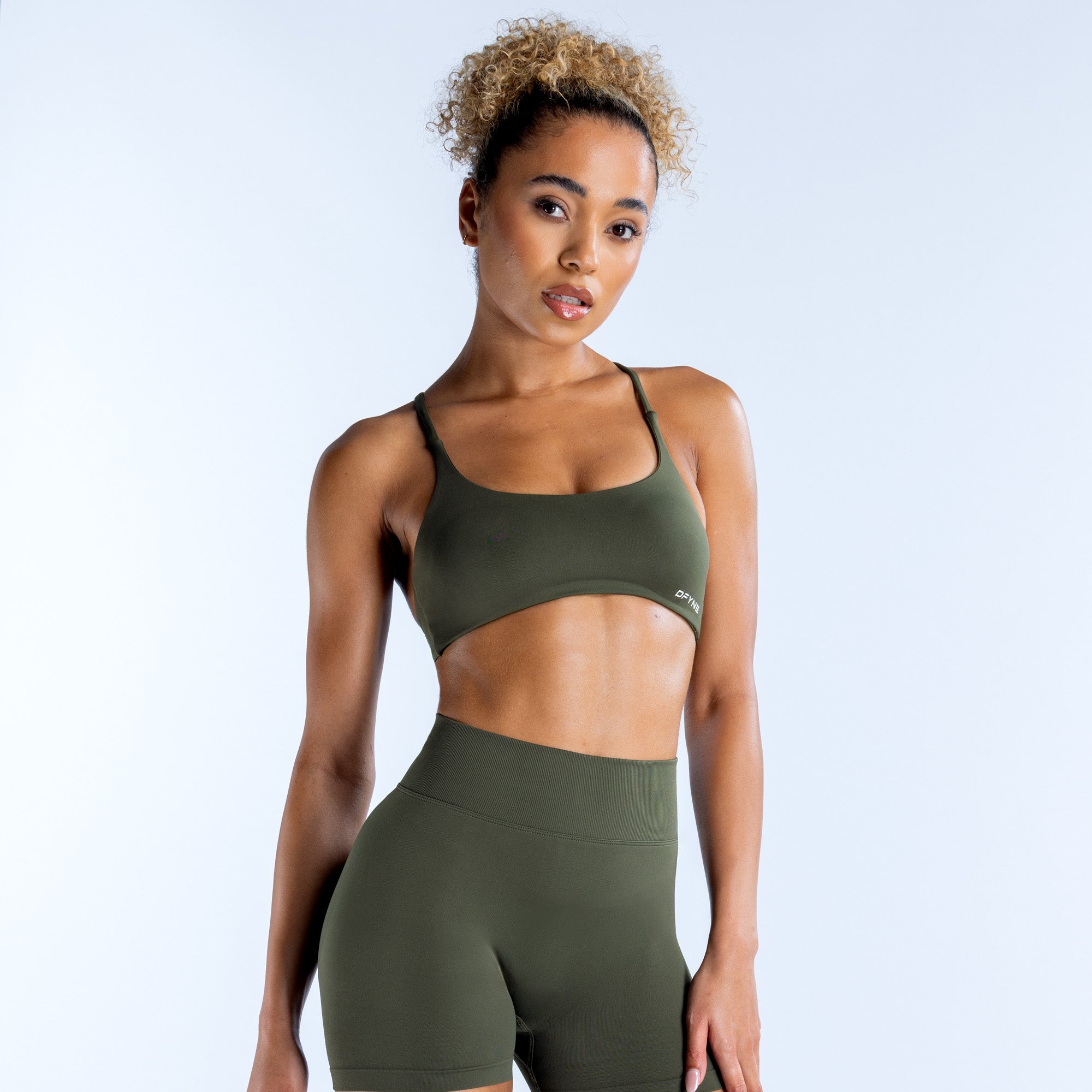 DFYNE Dynamic Twist Back Sport BH Damen Olivgrün | 416IPHKMW
