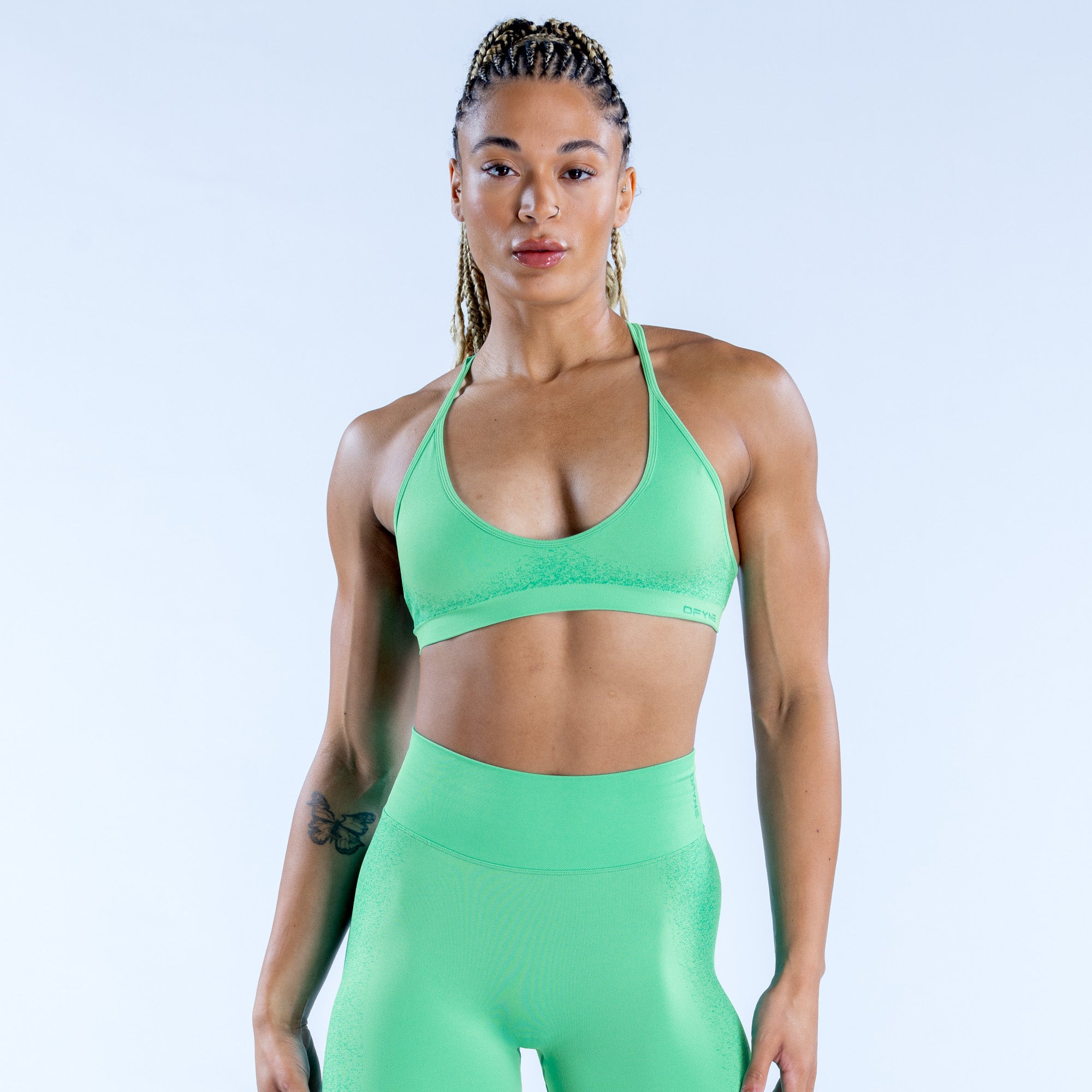 DFYNE Ignite Cross Back Sport BH Damen Mintfarben | 106XYTHBE