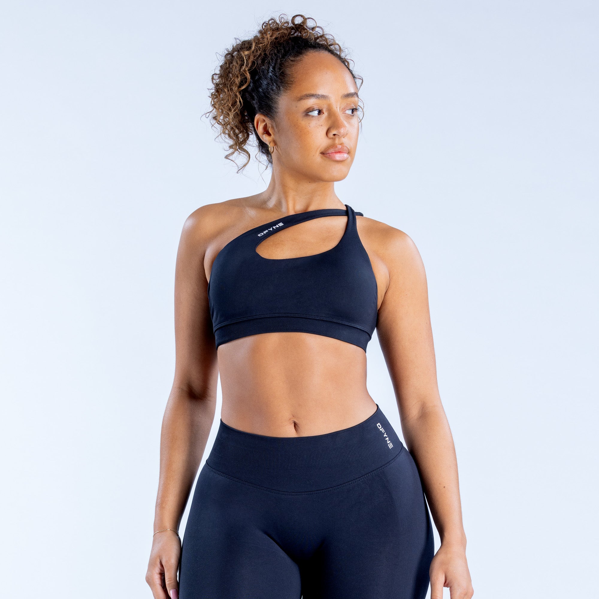 DFYNE Impact Asymmetric Sport BH Damen Schwarz | 379WXFMNG