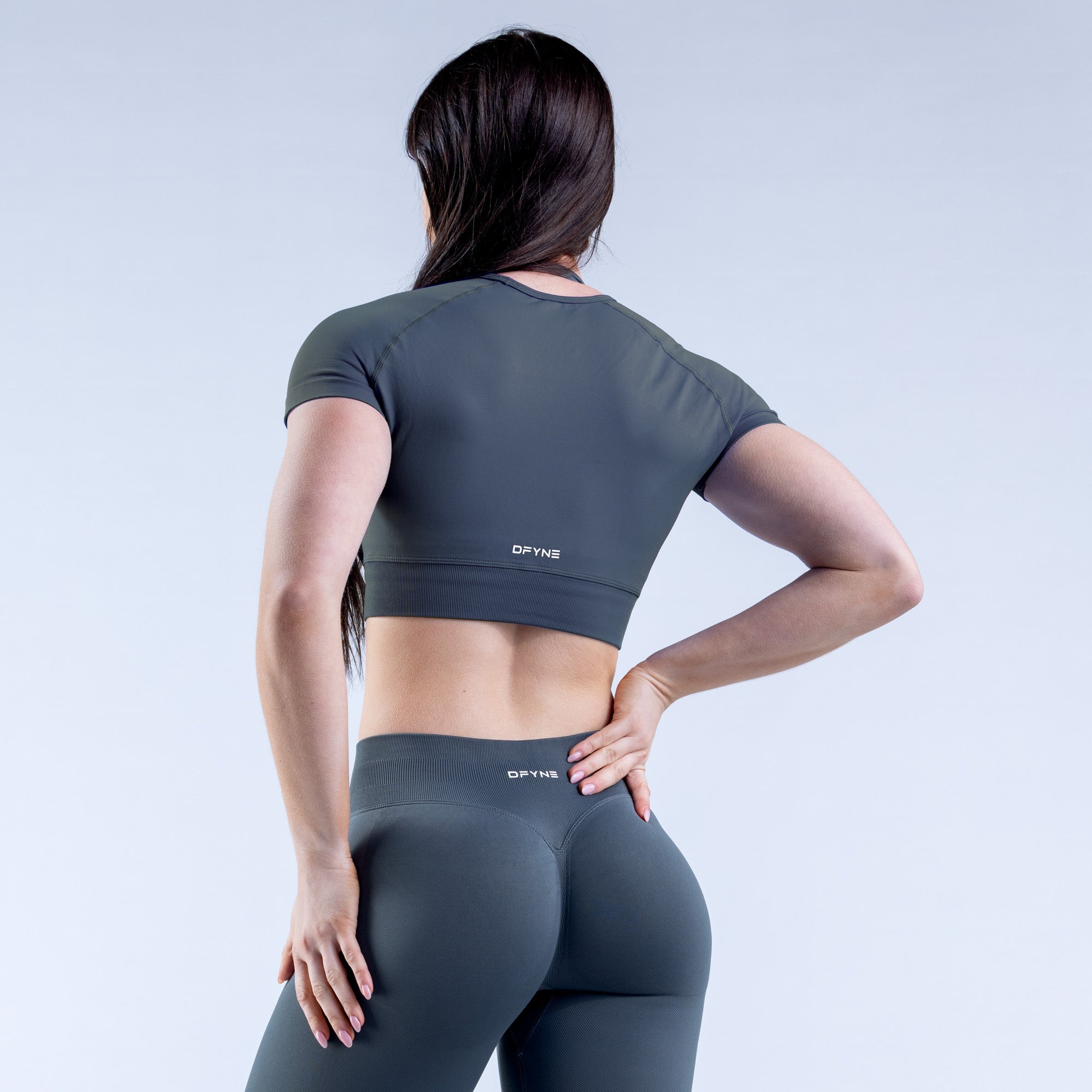 DFYNE Impact Crop Oberteil Damen Grau | 589ZFRXMV