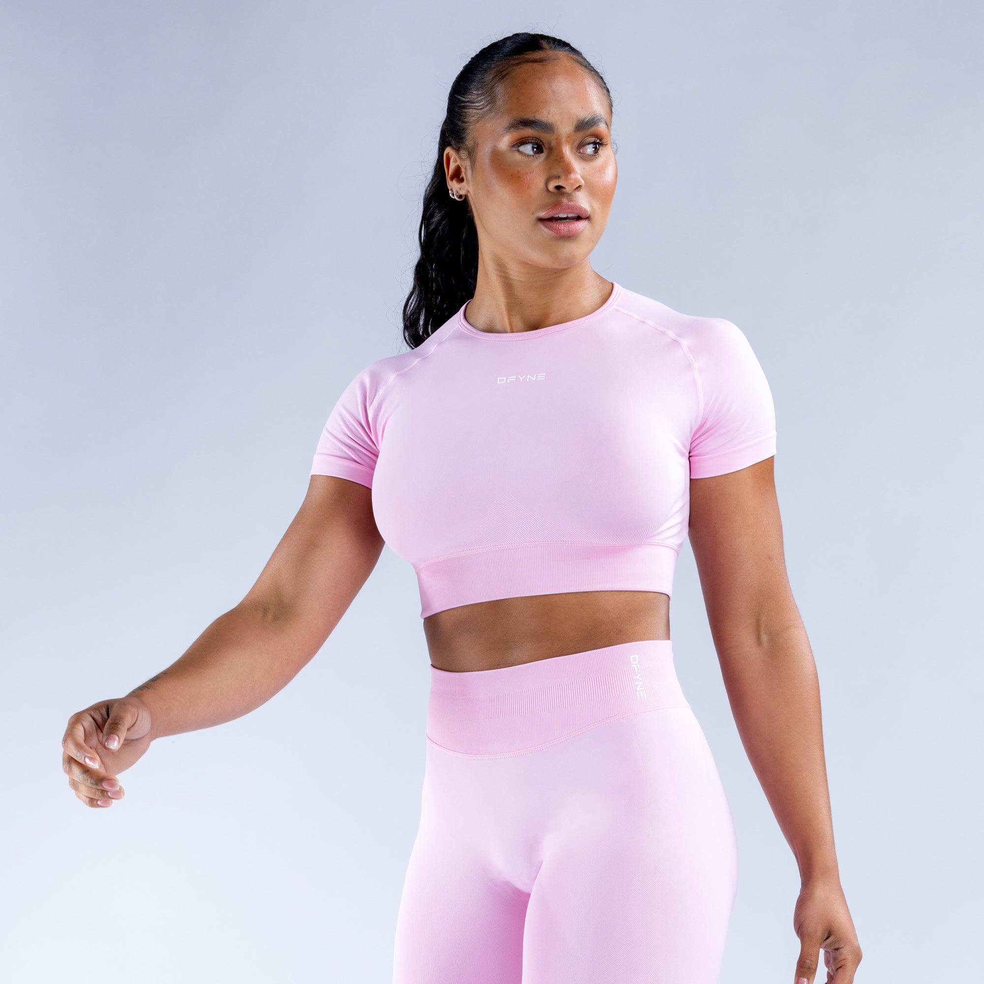 DFYNE Impact Crop Oberteil Damen Hellrosa Rosa | 562HFRWIM