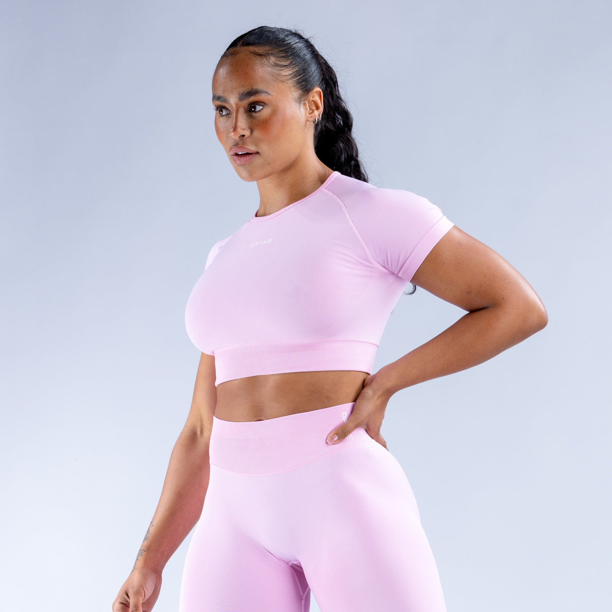 DFYNE Impact Crop Oberteil Damen Hellrosa Rosa | 562HFRWIM