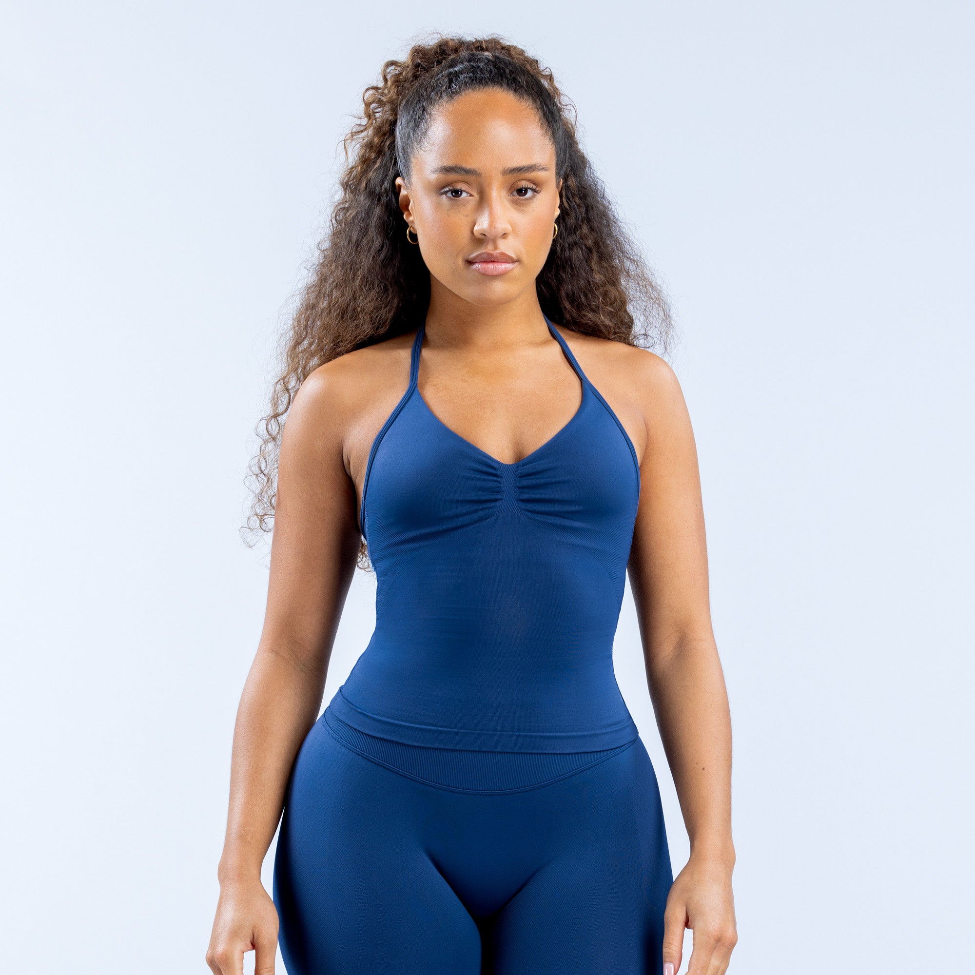 DFYNE Impact Longline Strappy Oberteil Damen Navy | 017FHXNOL
