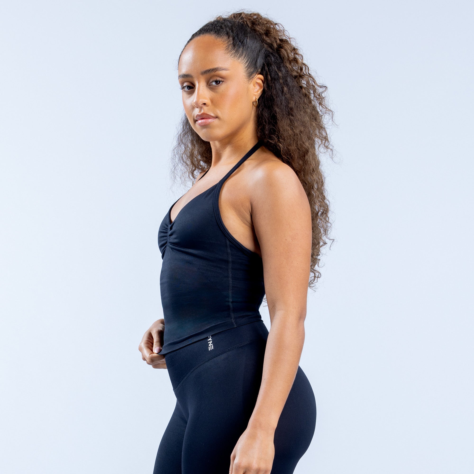 DFYNE Impact Longline Strappy Oberteil Damen Schwarz | 892KLBHTI