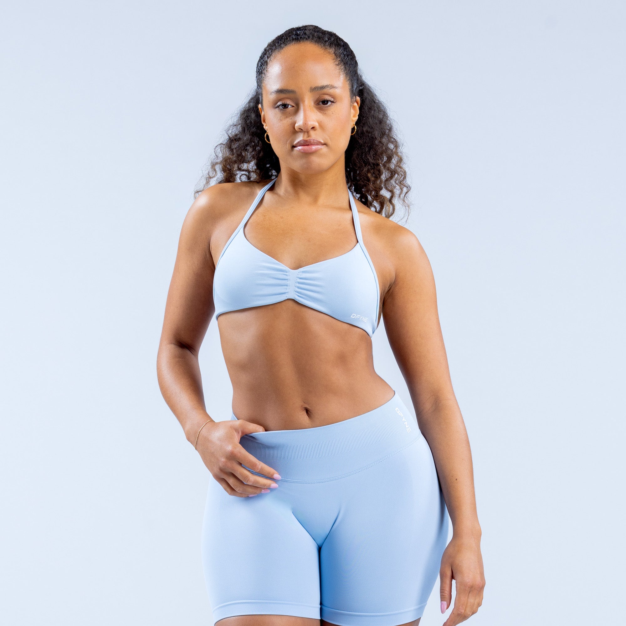 DFYNE Impact Strappy Sport BH Damen Blau | 348EOCZSJ