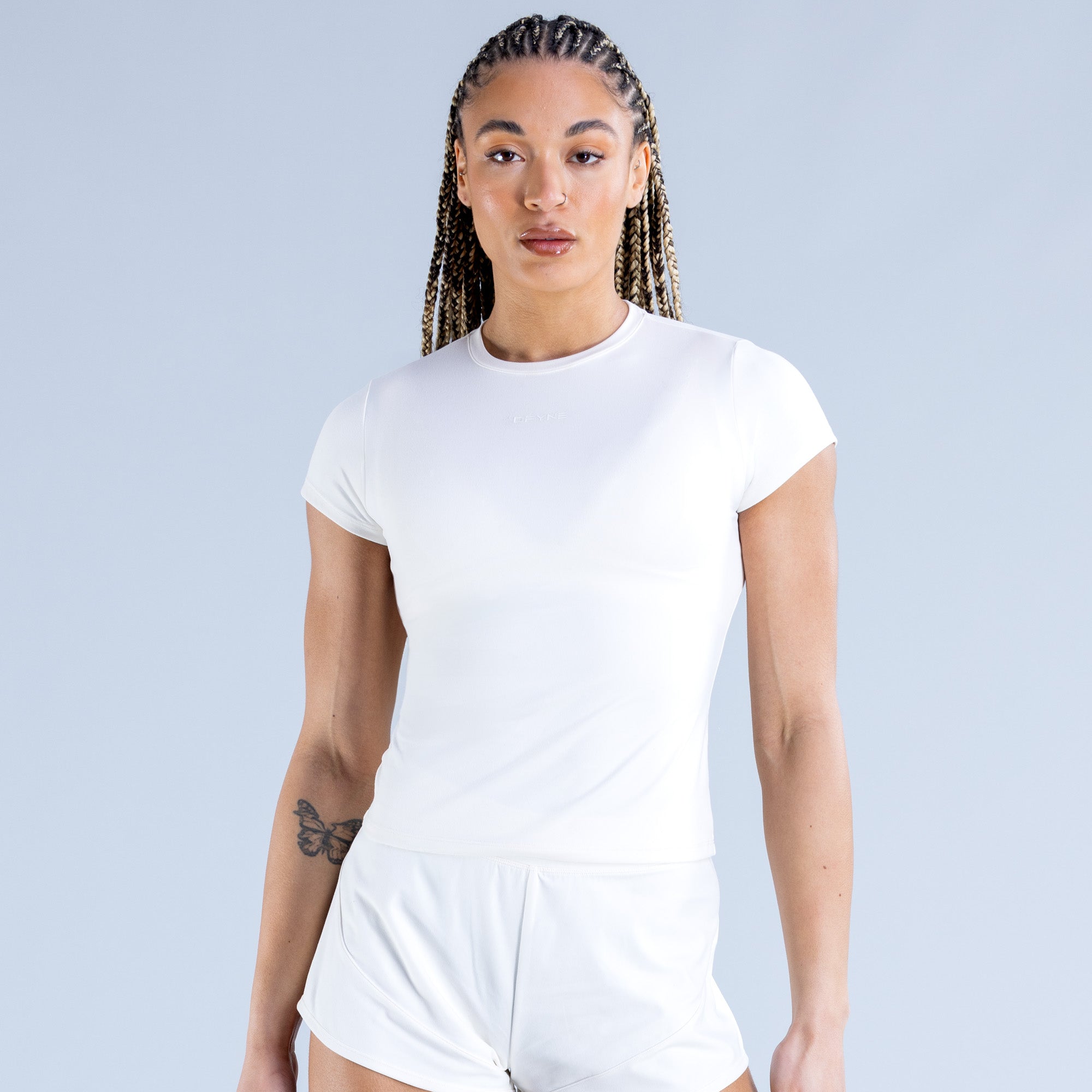 DFYNE Origin Fitted T-Shirt Damen Weiß | 035LOXYZW