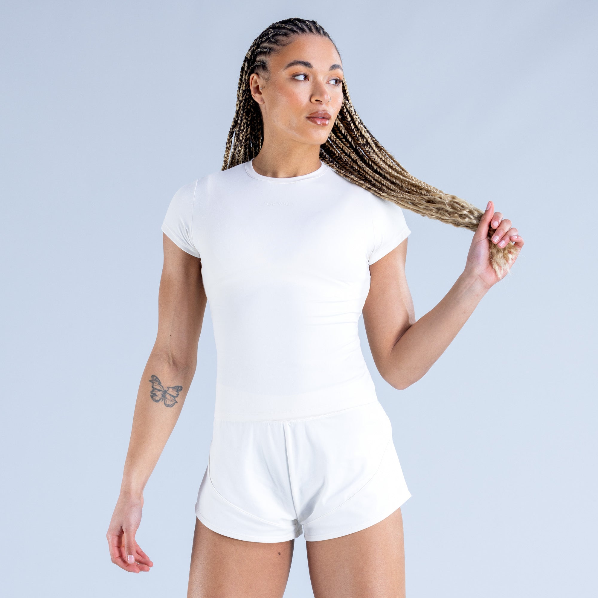 DFYNE Origin Fitted T-Shirt Damen Weiß | 035LOXYZW
