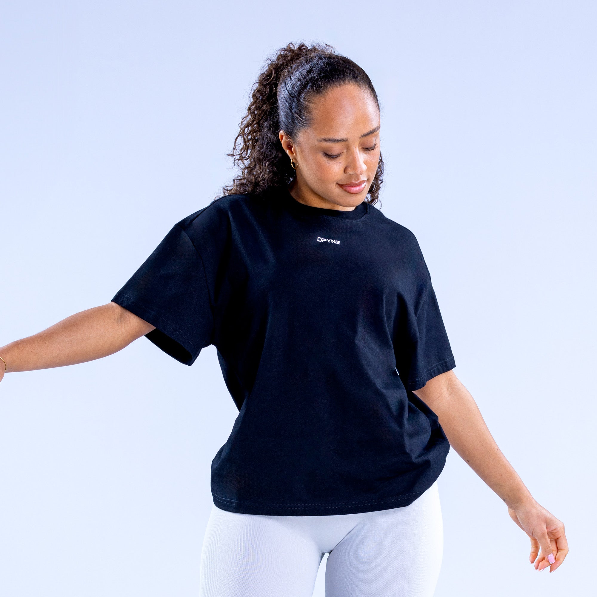 DFYNE Revive Boxy T-Shirt Damen Schwarz | 207FEKLJM