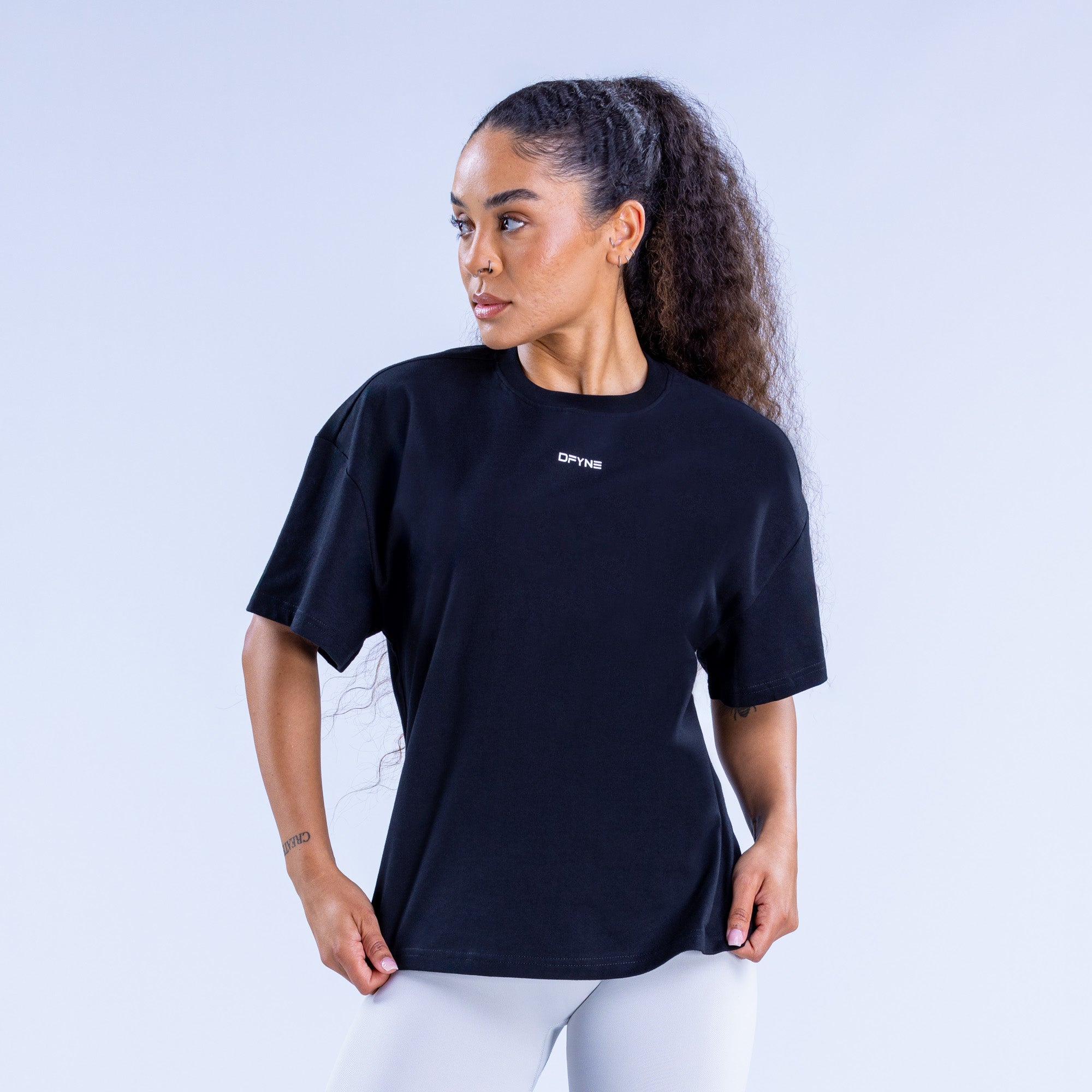 DFYNE Revive Boxy T-Shirt Damen Schwarz | 207FEKLJM
