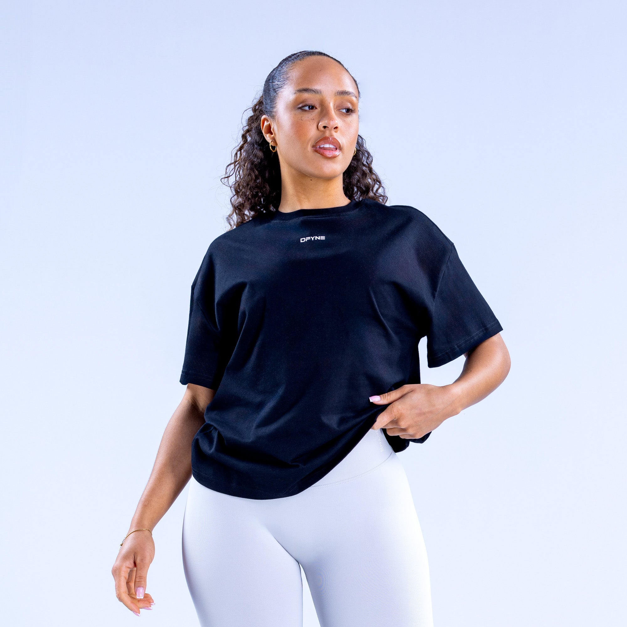 DFYNE Revive Boxy T-Shirt Damen Schwarz | 207FEKLJM