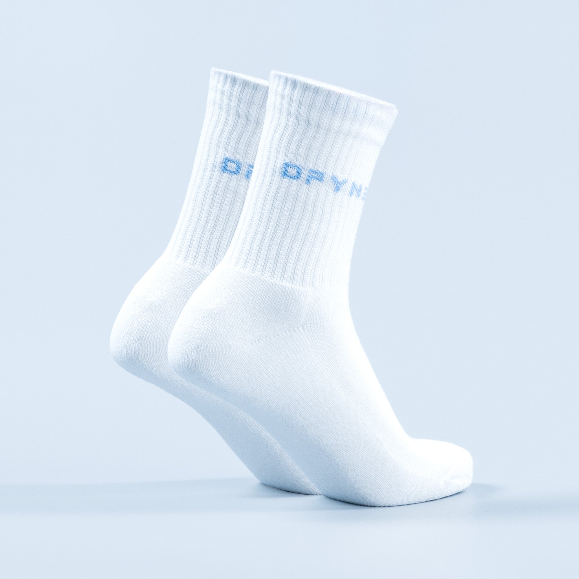 DFYNE Revive Crew Socken Damen Weiß Blau | 465GIRLQV