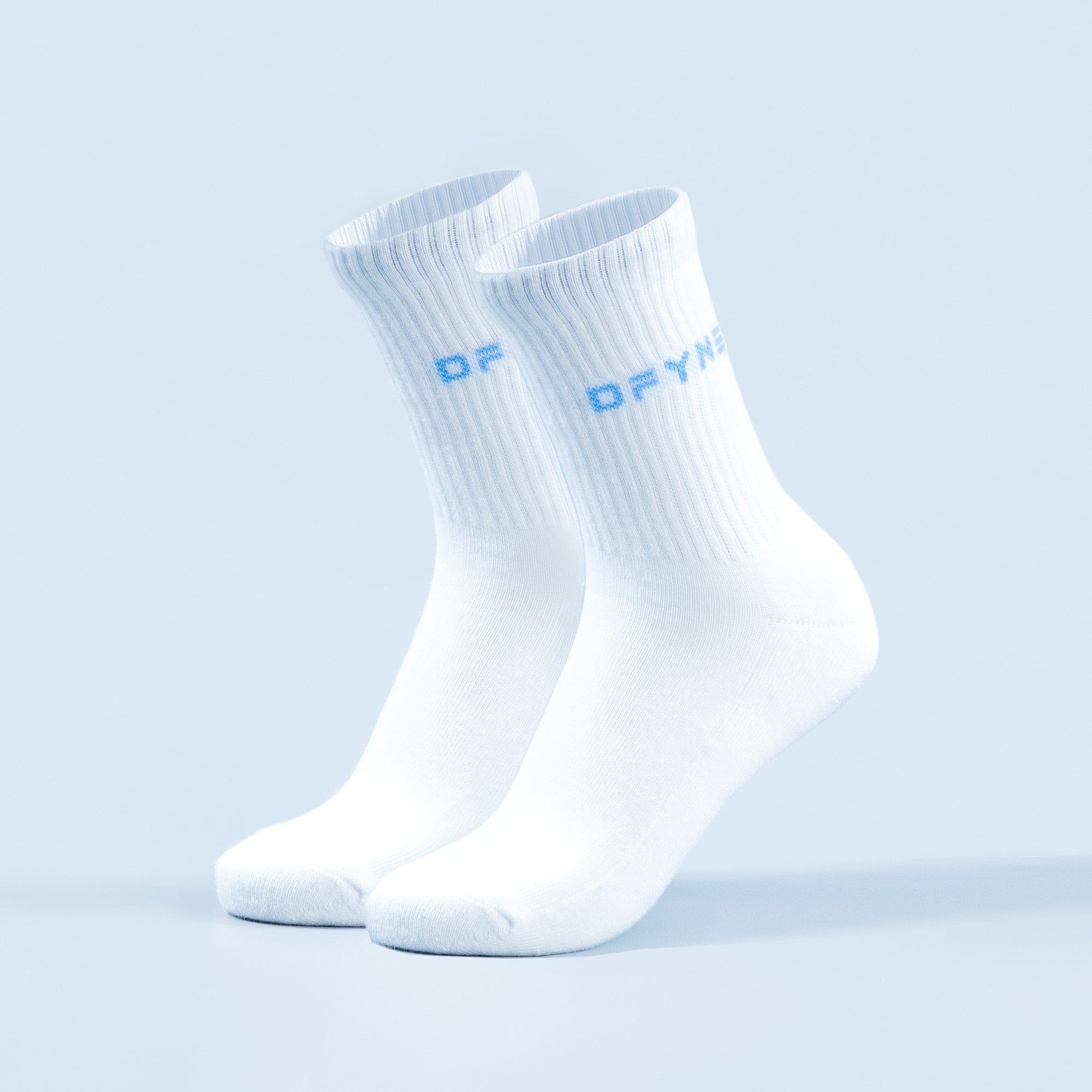DFYNE Revive Crew Socken Damen Weiß Blau | 465GIRLQV