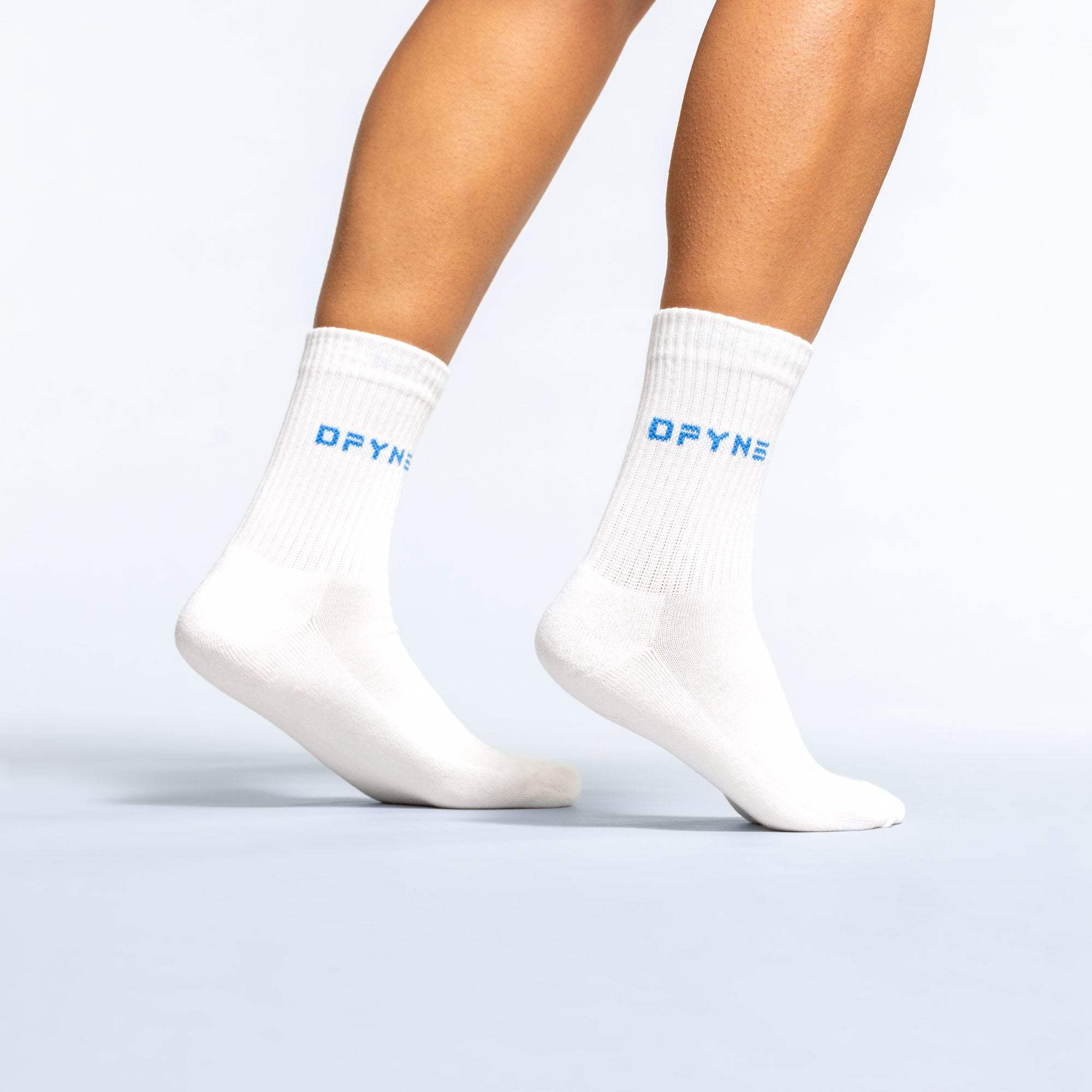 DFYNE Revive Crew Socken Damen Weiß Blau | 271DSJCWL