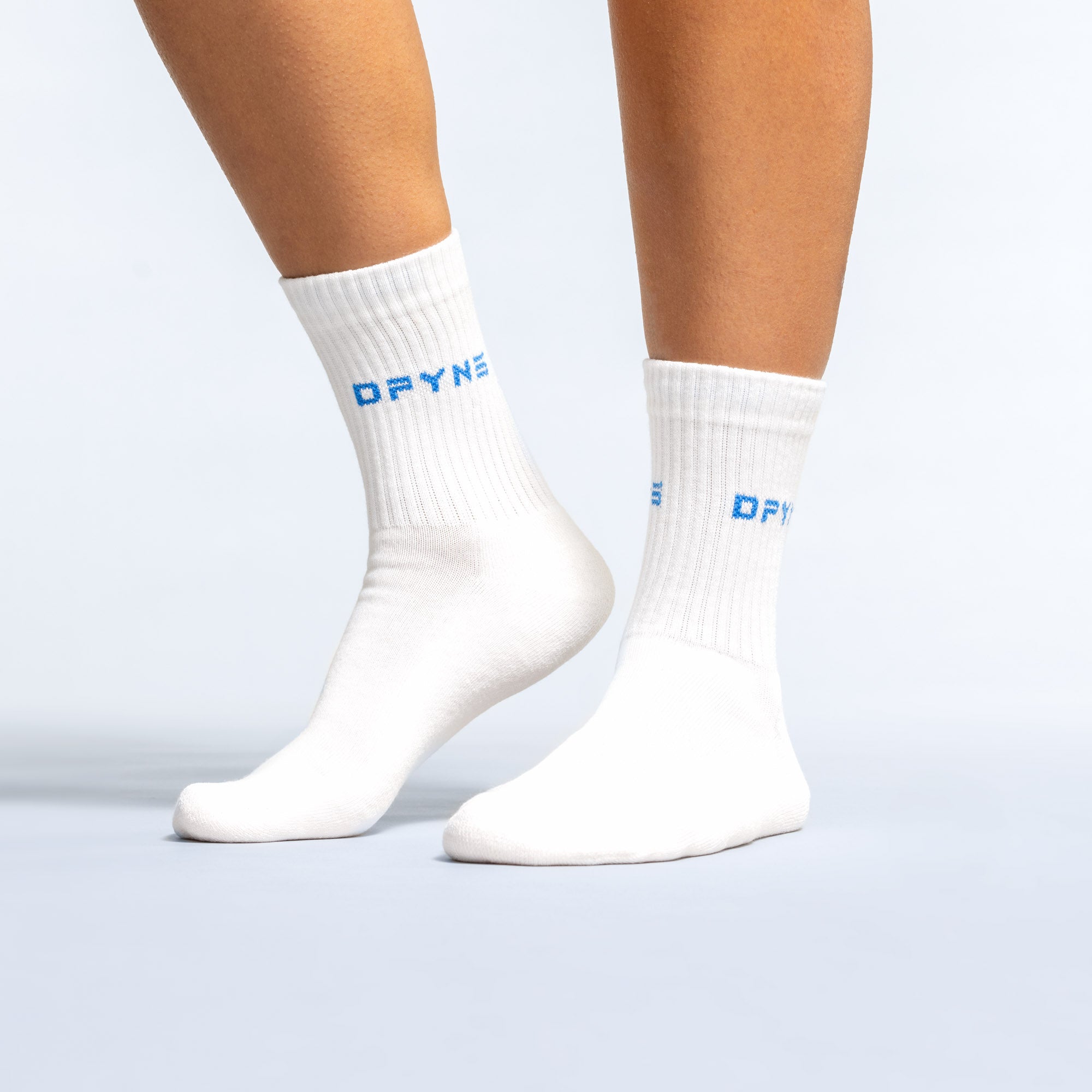 DFYNE Revive Crew Socken Damen Weiß Blau | 271DSJCWL