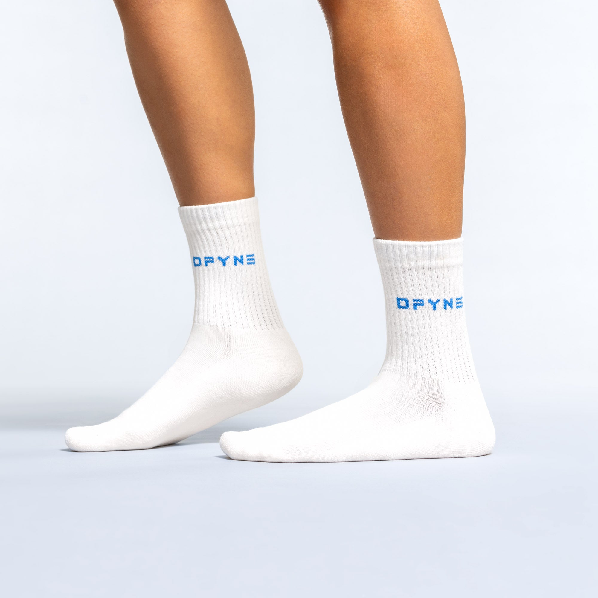 DFYNE Revive Crew Socken Damen Weiß Blau | 271DSJCWL