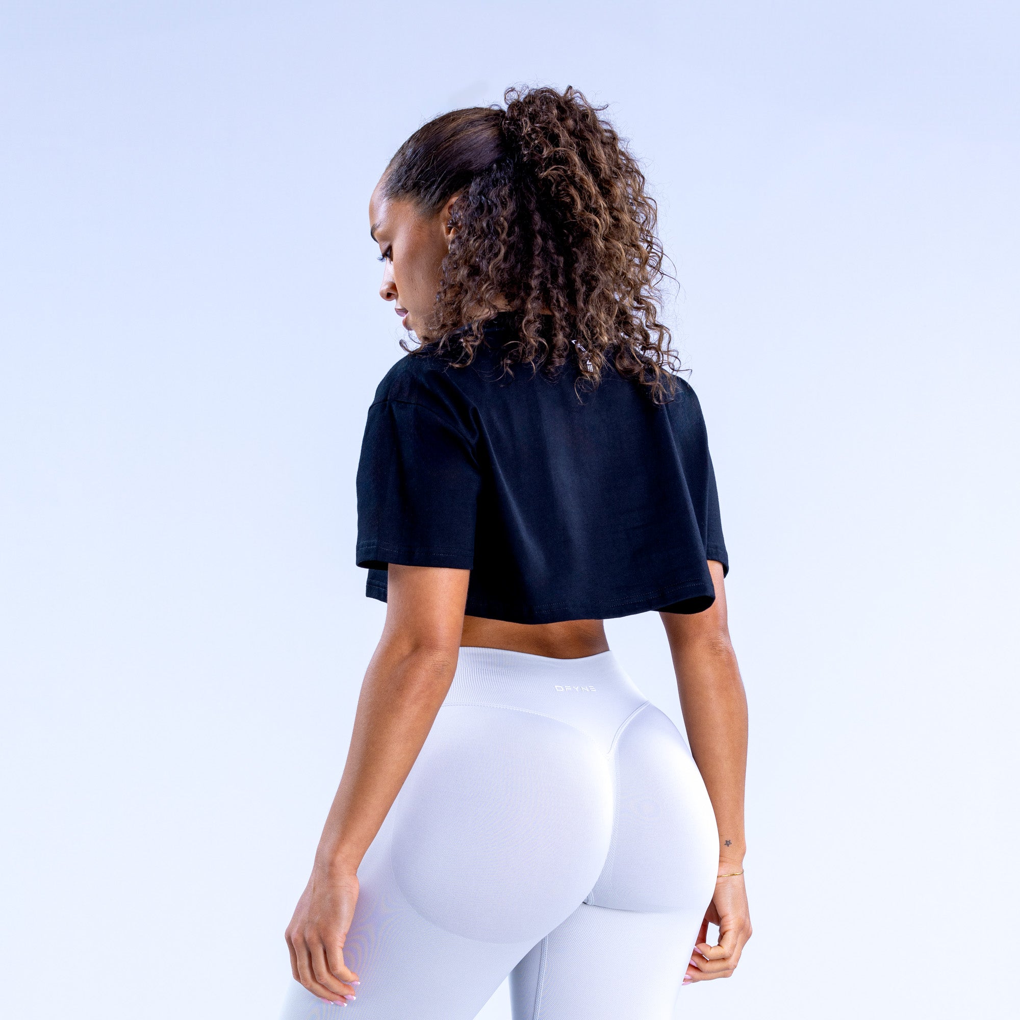 DFYNE Revive Crop T-Shirt Damen Schwarz | 294MTPORJ