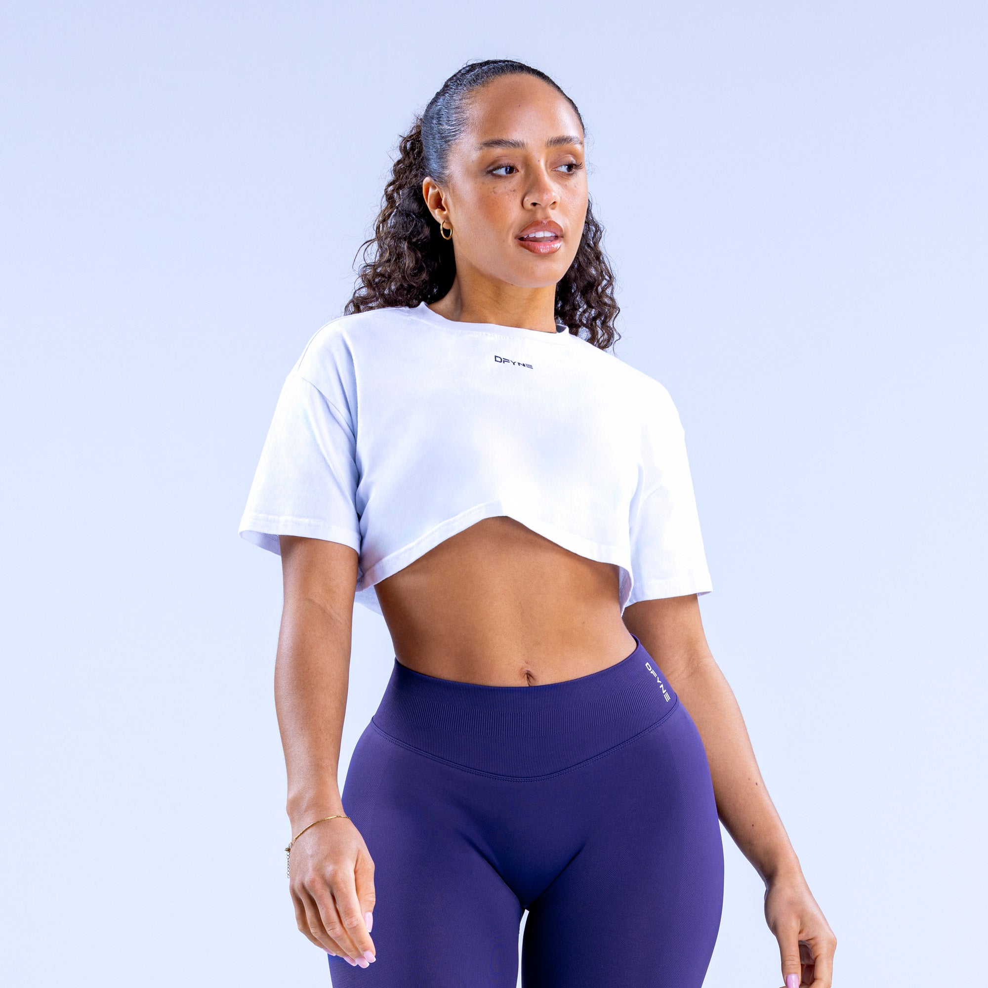 DFYNE Revive Crop T-Shirt Damen Weiß | 419WXVEND