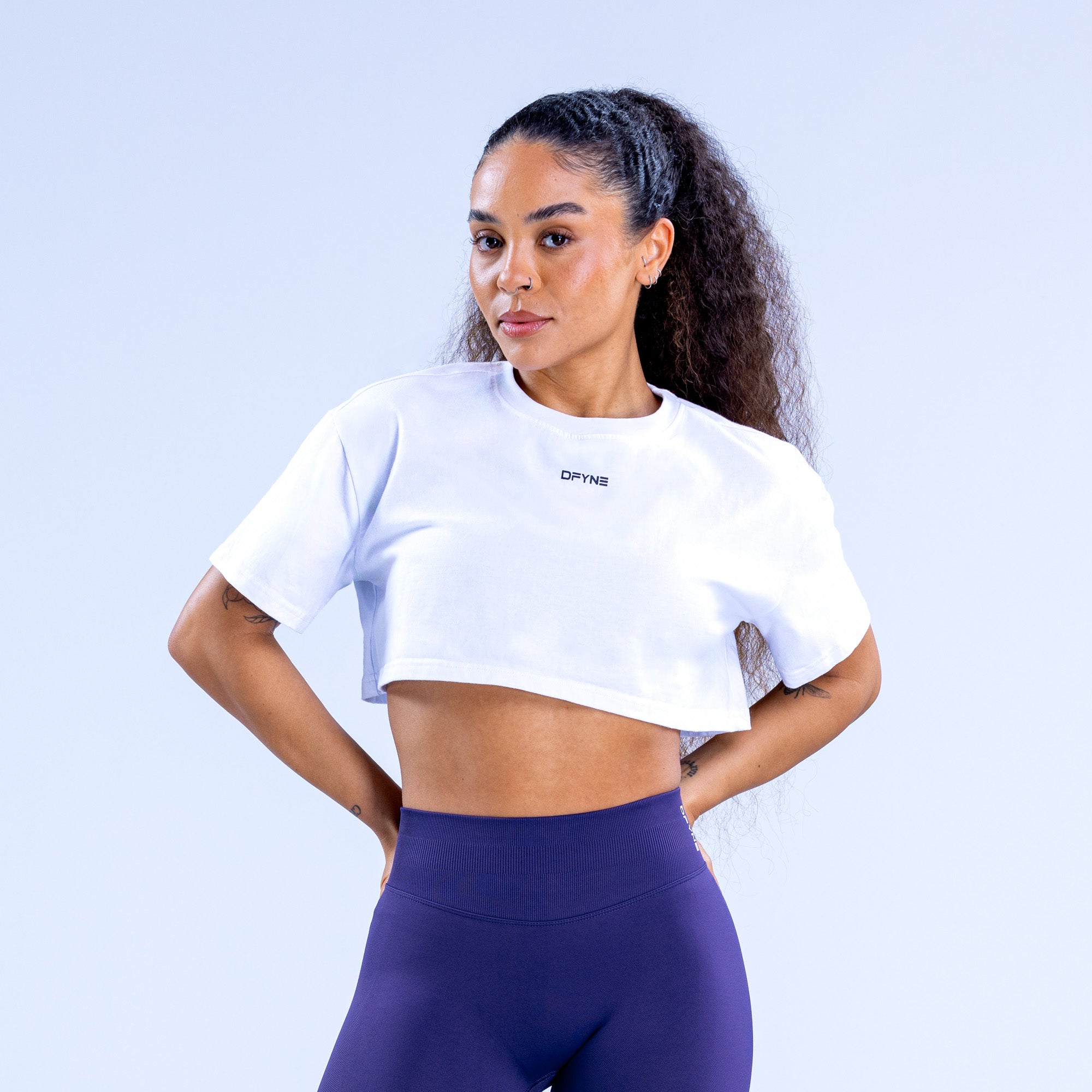 DFYNE Revive Crop T-Shirt Damen Weiß | 419WXVEND