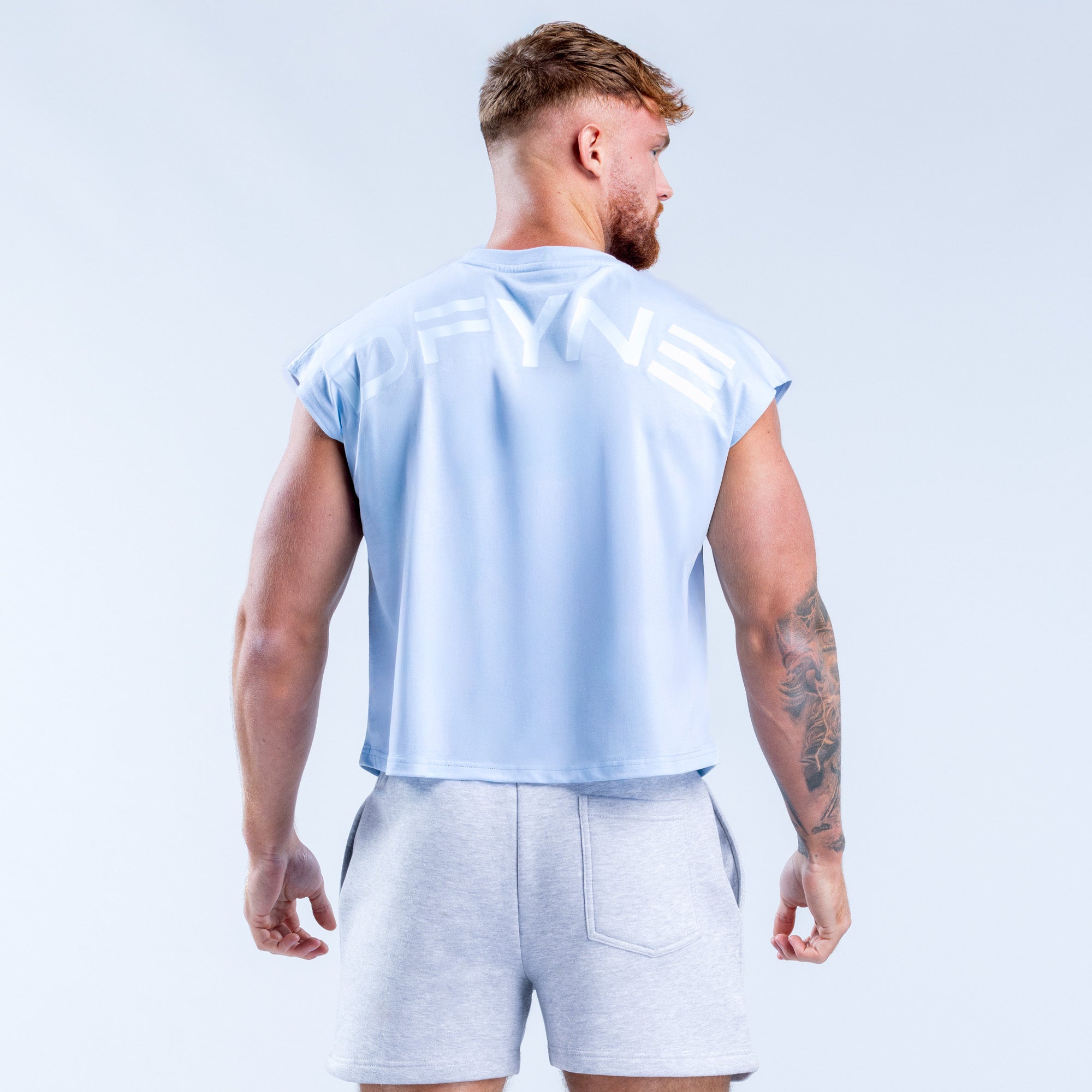 DFYNE Signature Crop Tanktop Herren Blau | 386CXAFVH