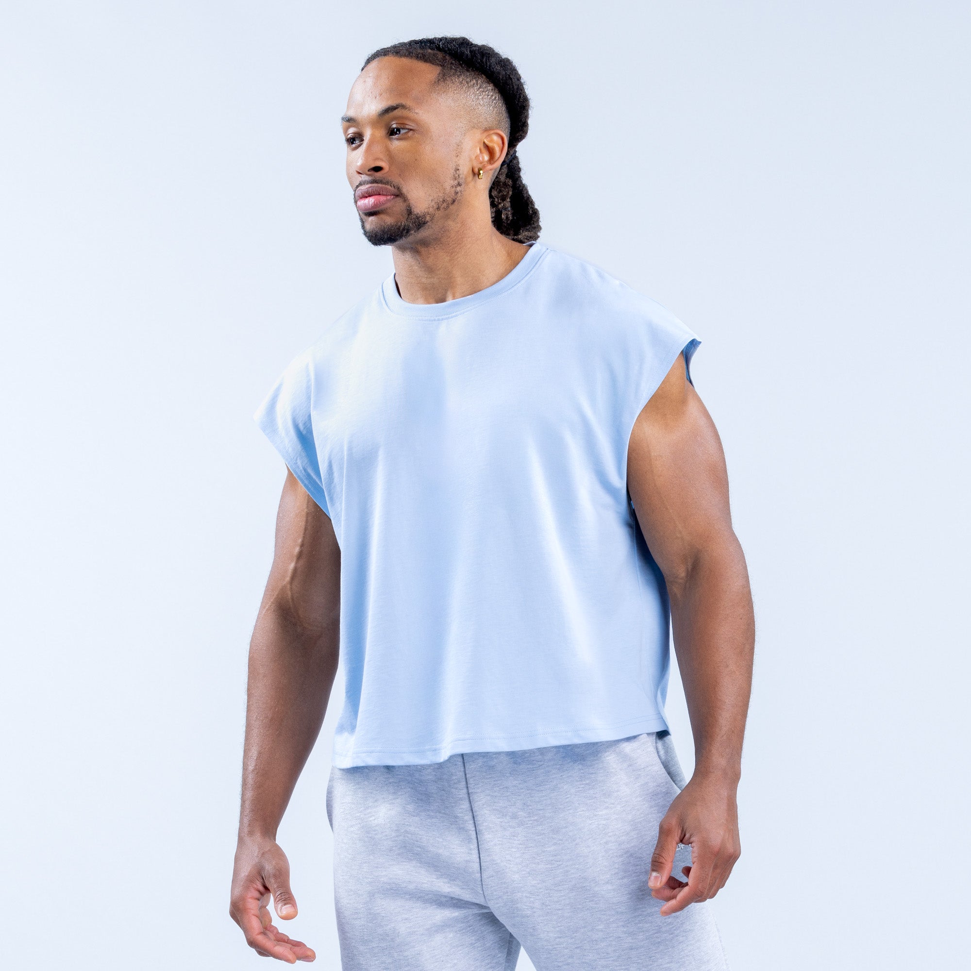 DFYNE Signature Crop Tanktop Herren Blau | 386CXAFVH