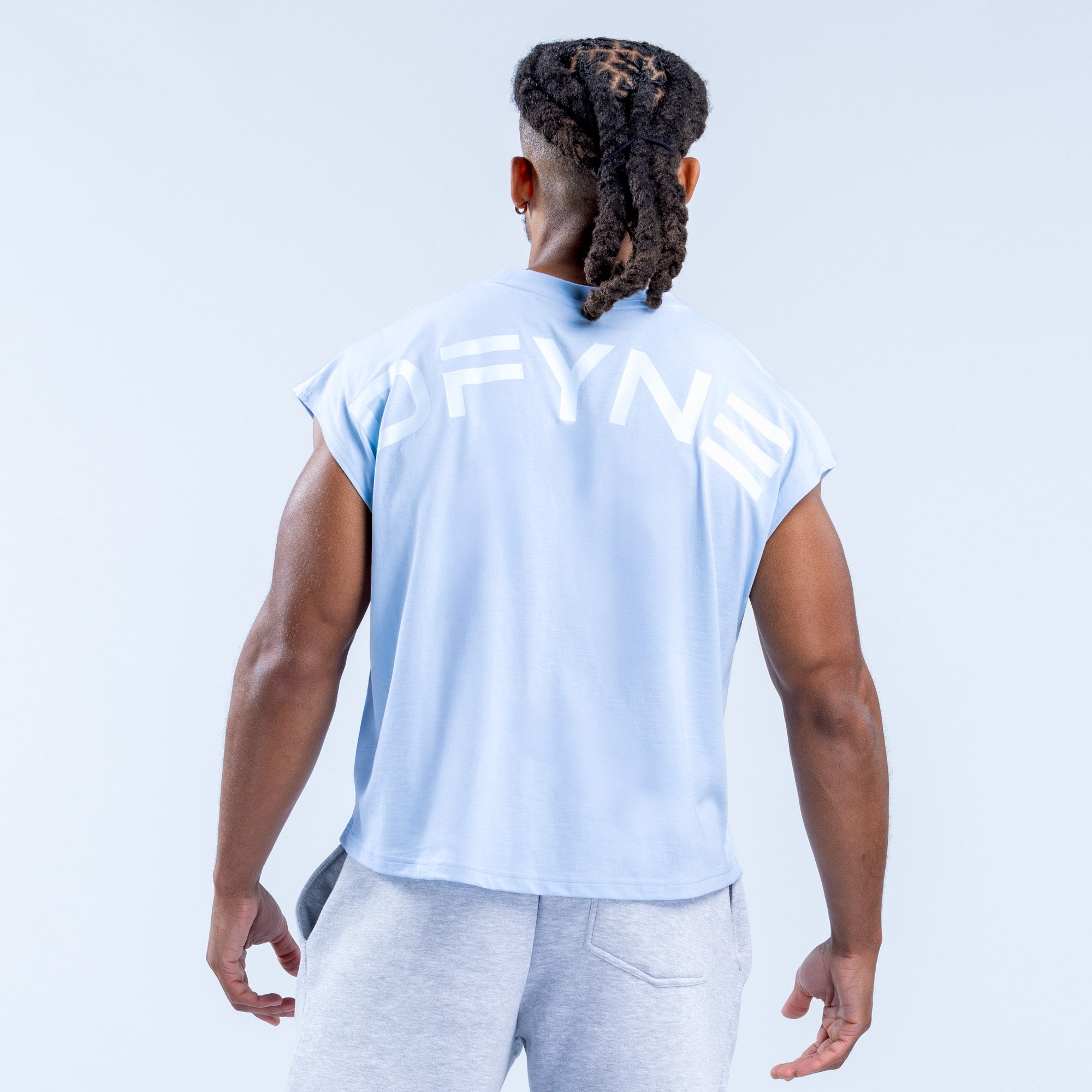 DFYNE Signature Crop Tanktop Herren Blau | 386CXAFVH