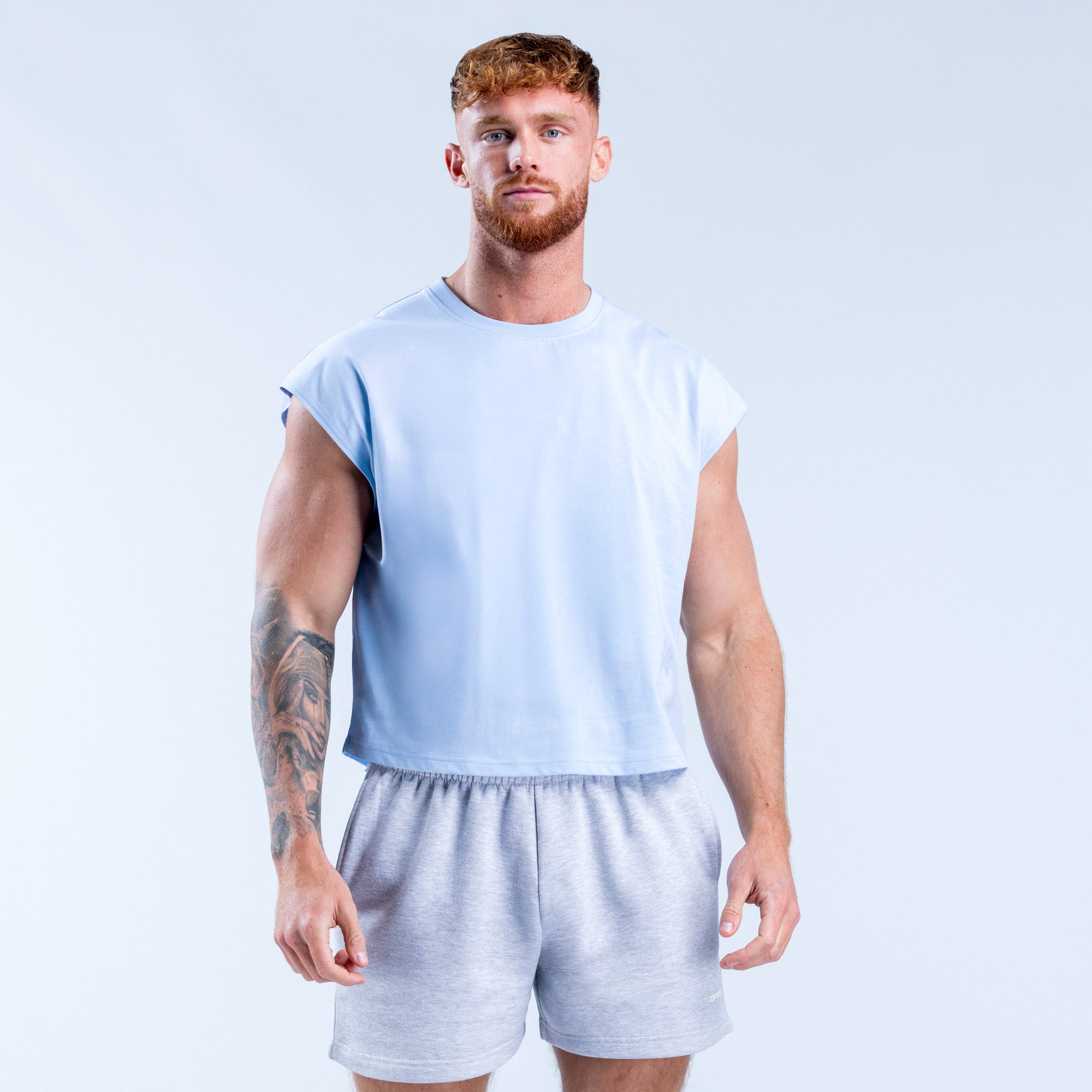 DFYNE Signature Crop Tanktop Herren Blau | 386CXAFVH