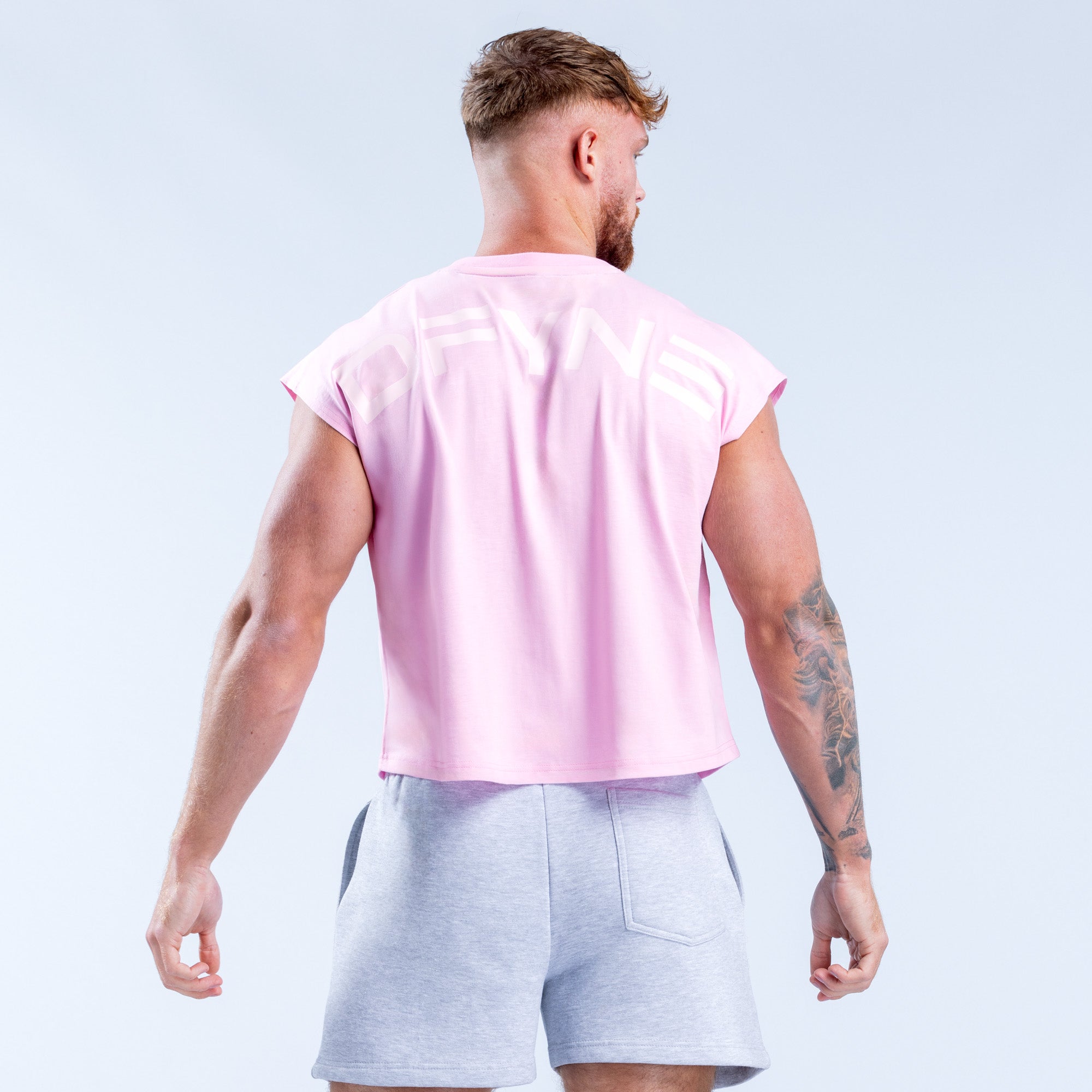 DFYNE Signature Crop Tanktop Herren Hellrosa Rosa | 943HKGYVU