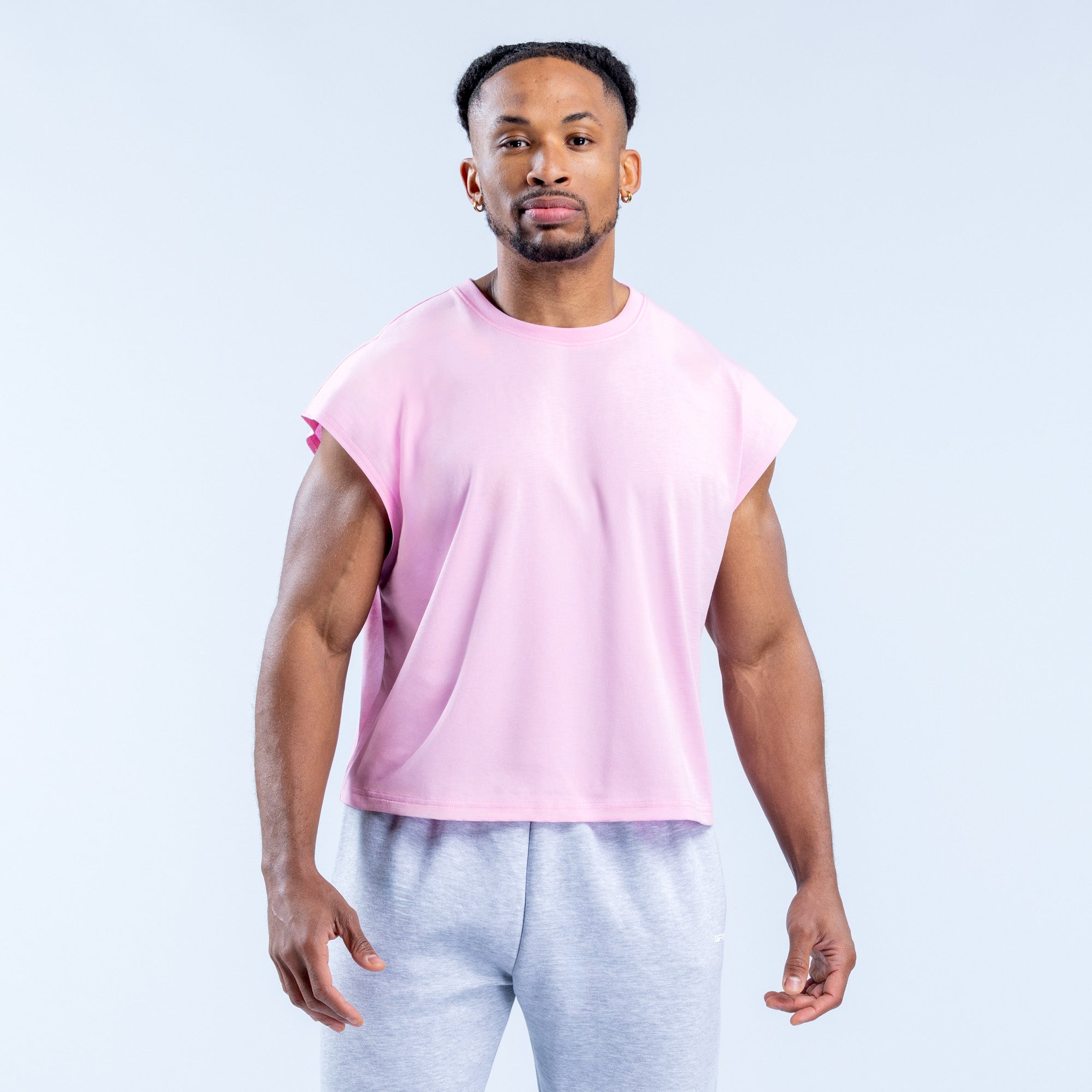 DFYNE Signature Crop Tanktop Herren Hellrosa Rosa | 943HKGYVU