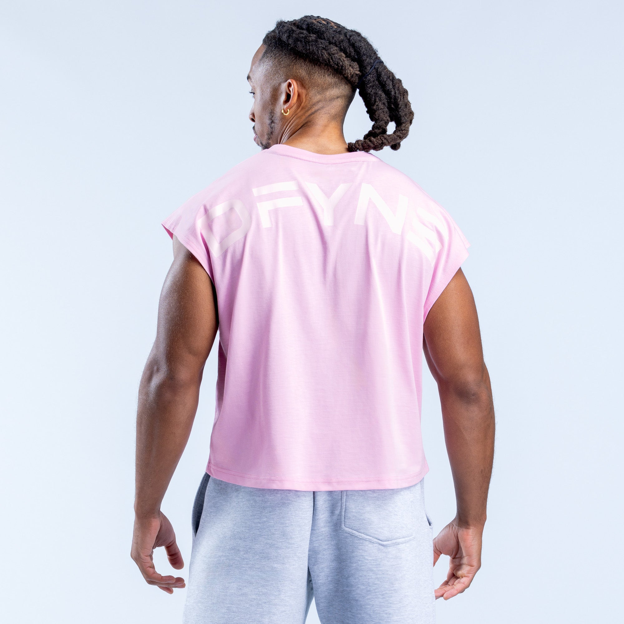 DFYNE Signature Crop Tanktop Herren Hellrosa Rosa | 943HKGYVU