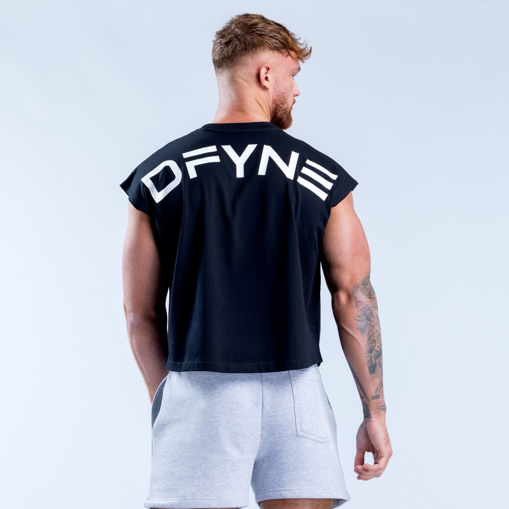 DFYNE Signature Crop Tanktop Herren Schwarz | 173MFTWAQ